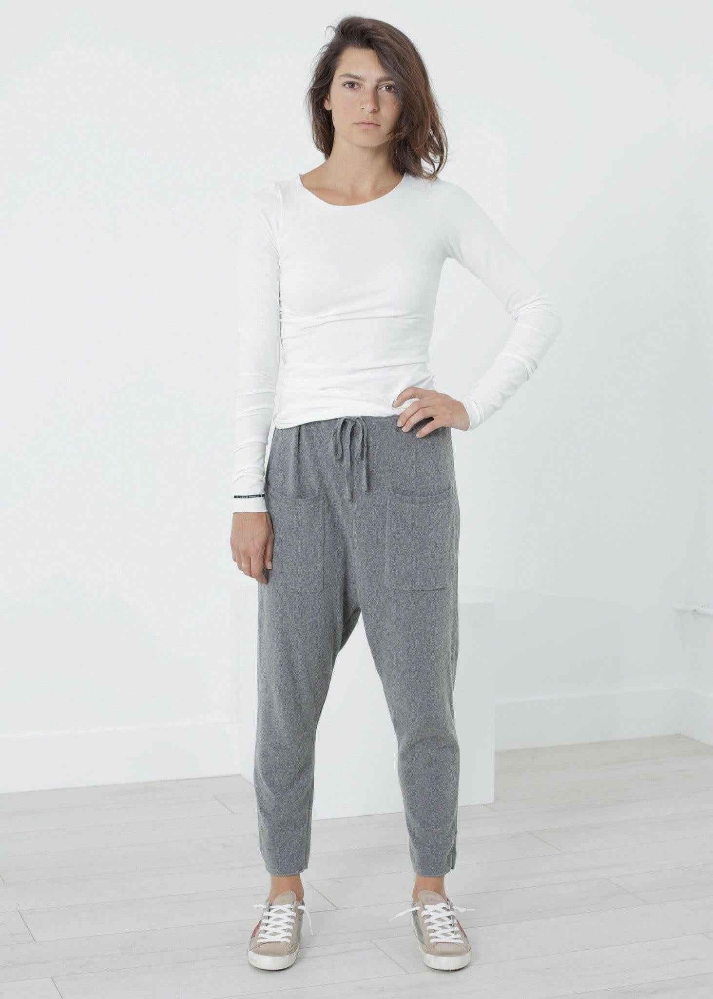 Stretch Tee in Milk.