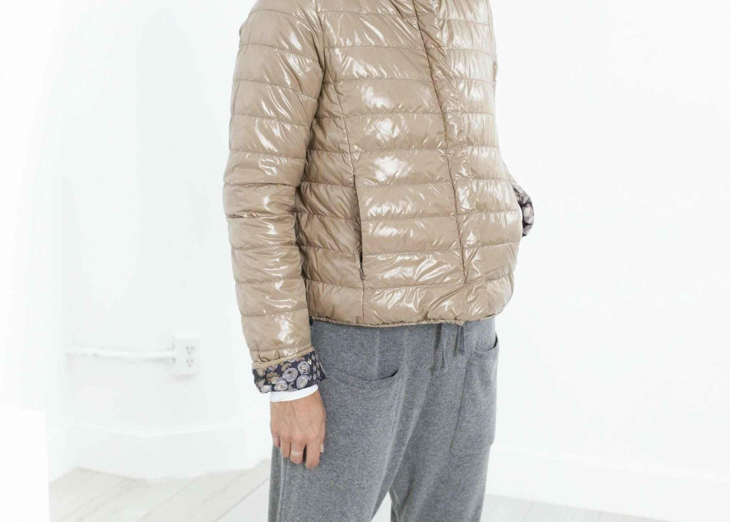 Deione Coat in Graphite Floral.