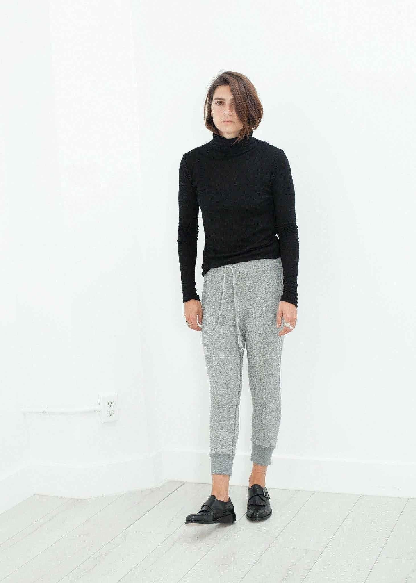 Highsoft Cropped Sweat in Heather Grey.