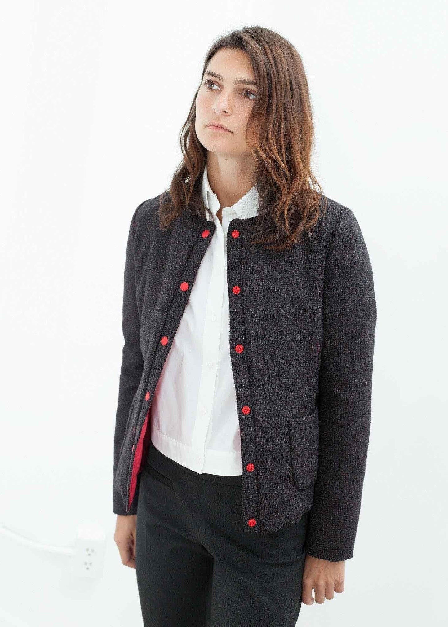 Camelia Reversible Jacket in Black/Red.