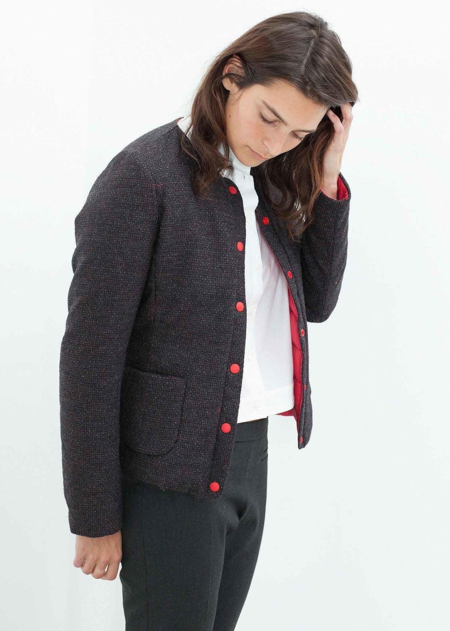 Camelia Reversible Jacket in Black/Red.