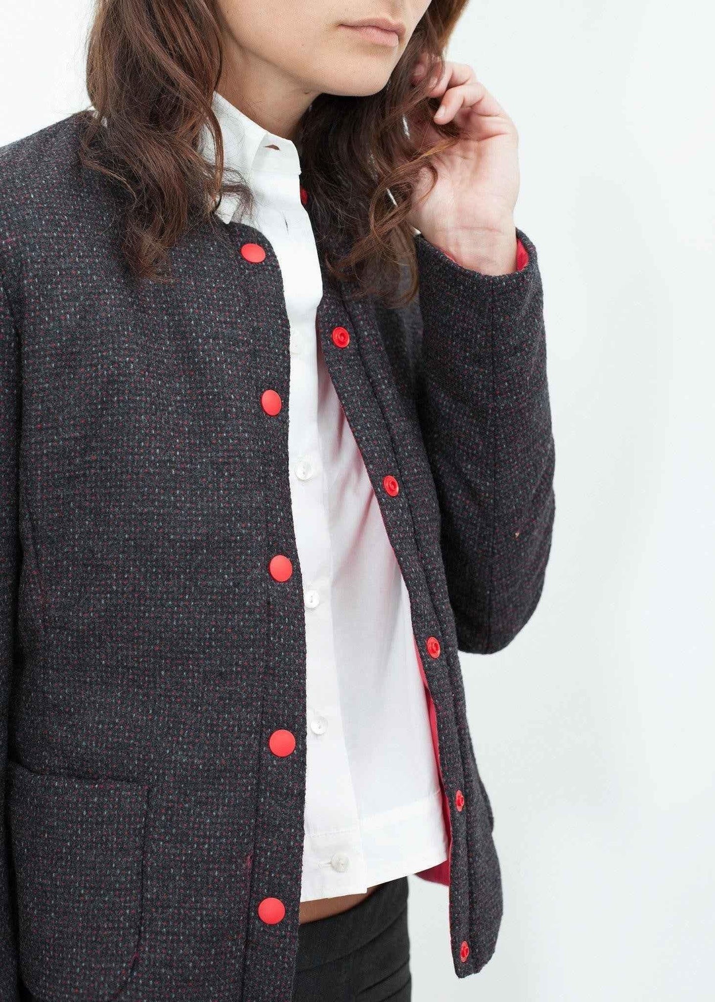 Camelia Reversible Jacket in Black/Red.