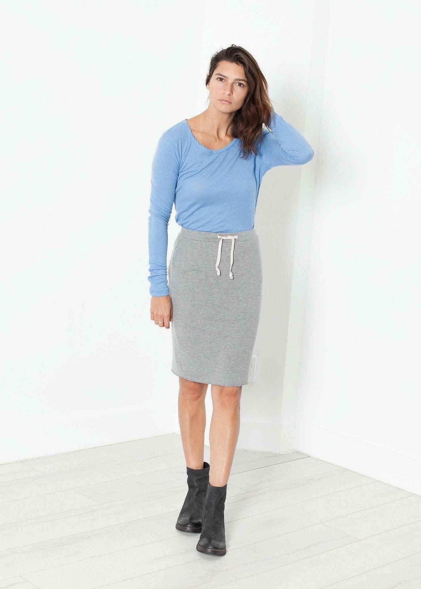 Tencel Jersey Mini in Heather Grey.