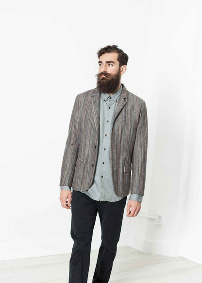 Watercolor Sport Jacket in Brown/Blue.