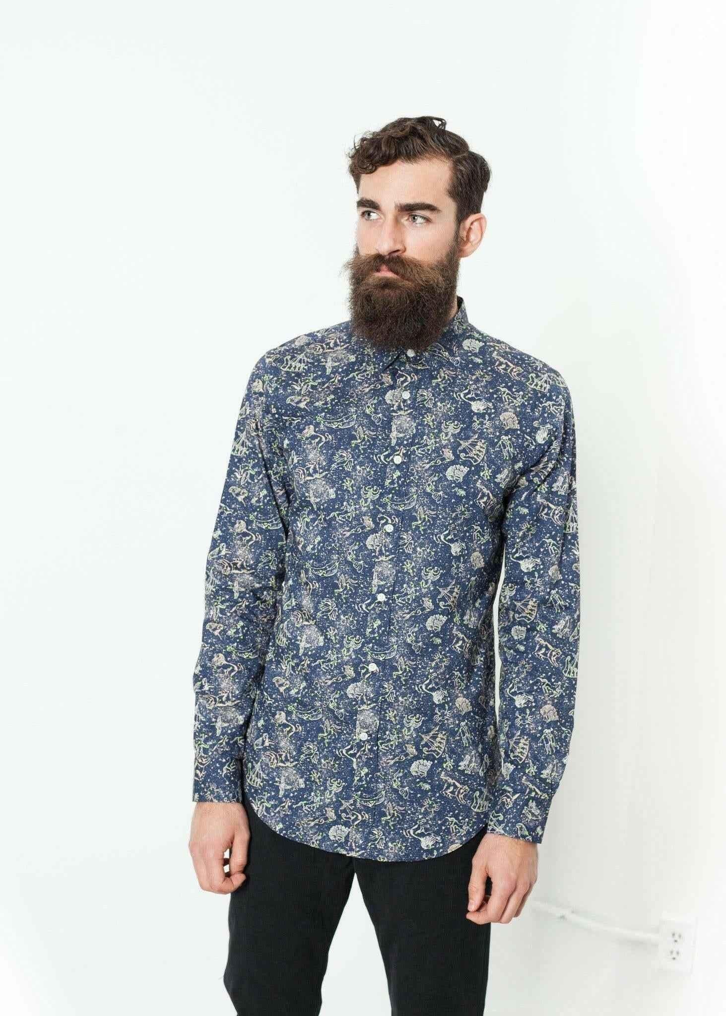 Camicia Slim Shirt in Celestial.