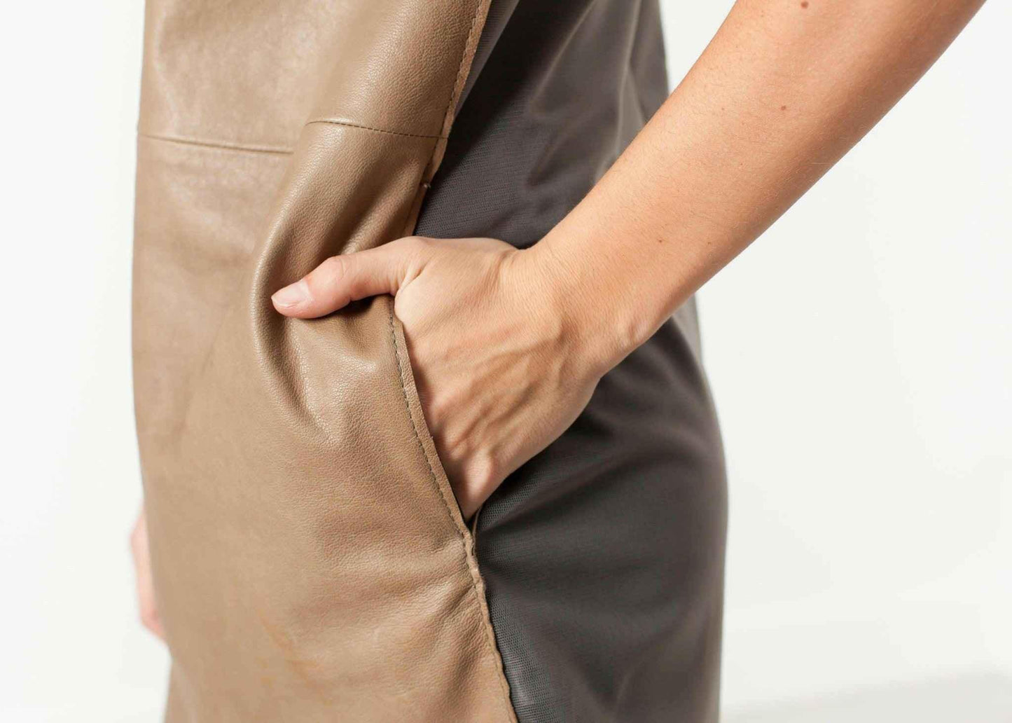 Leather Front Tunic.