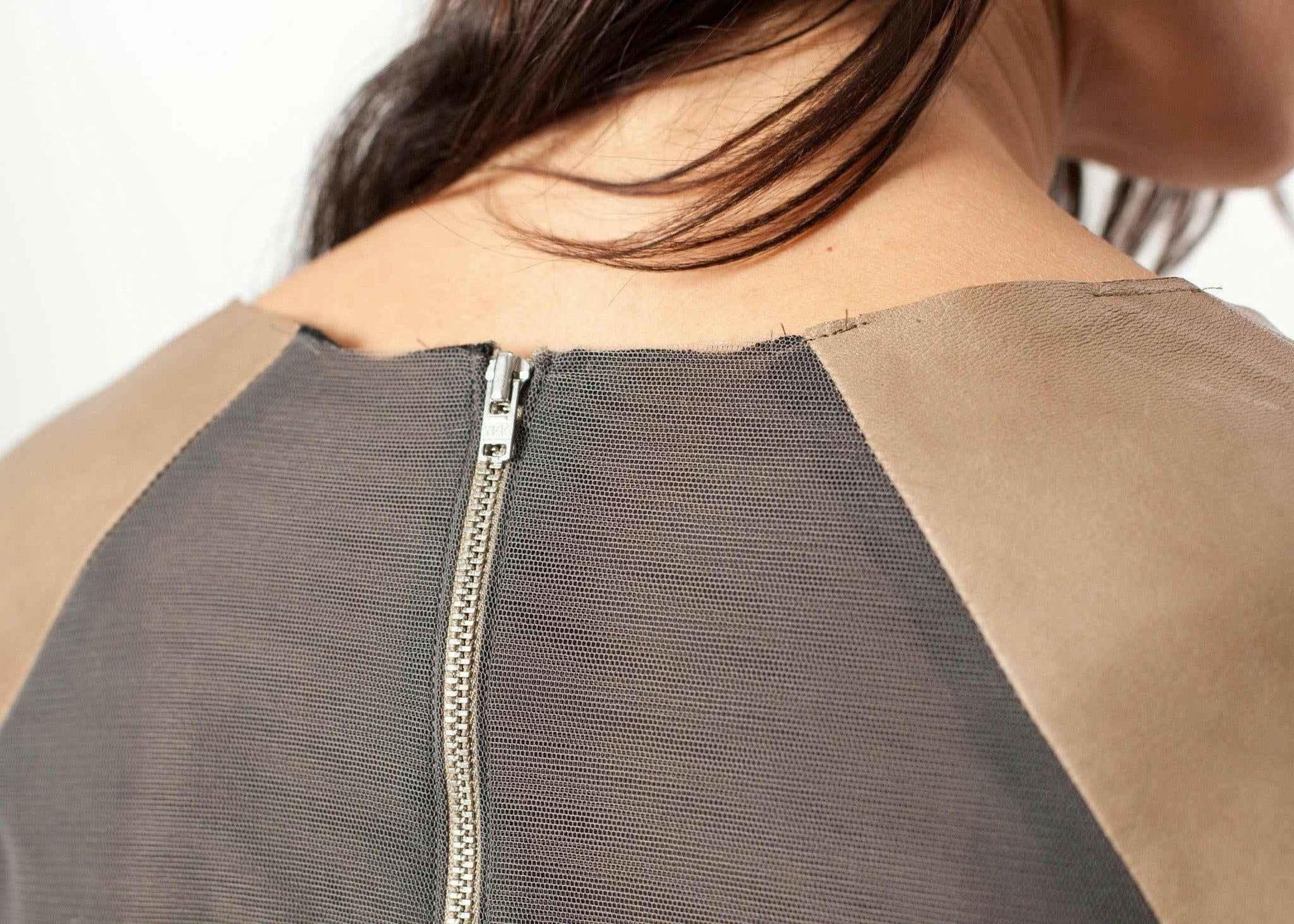 Leather Front Tunic.