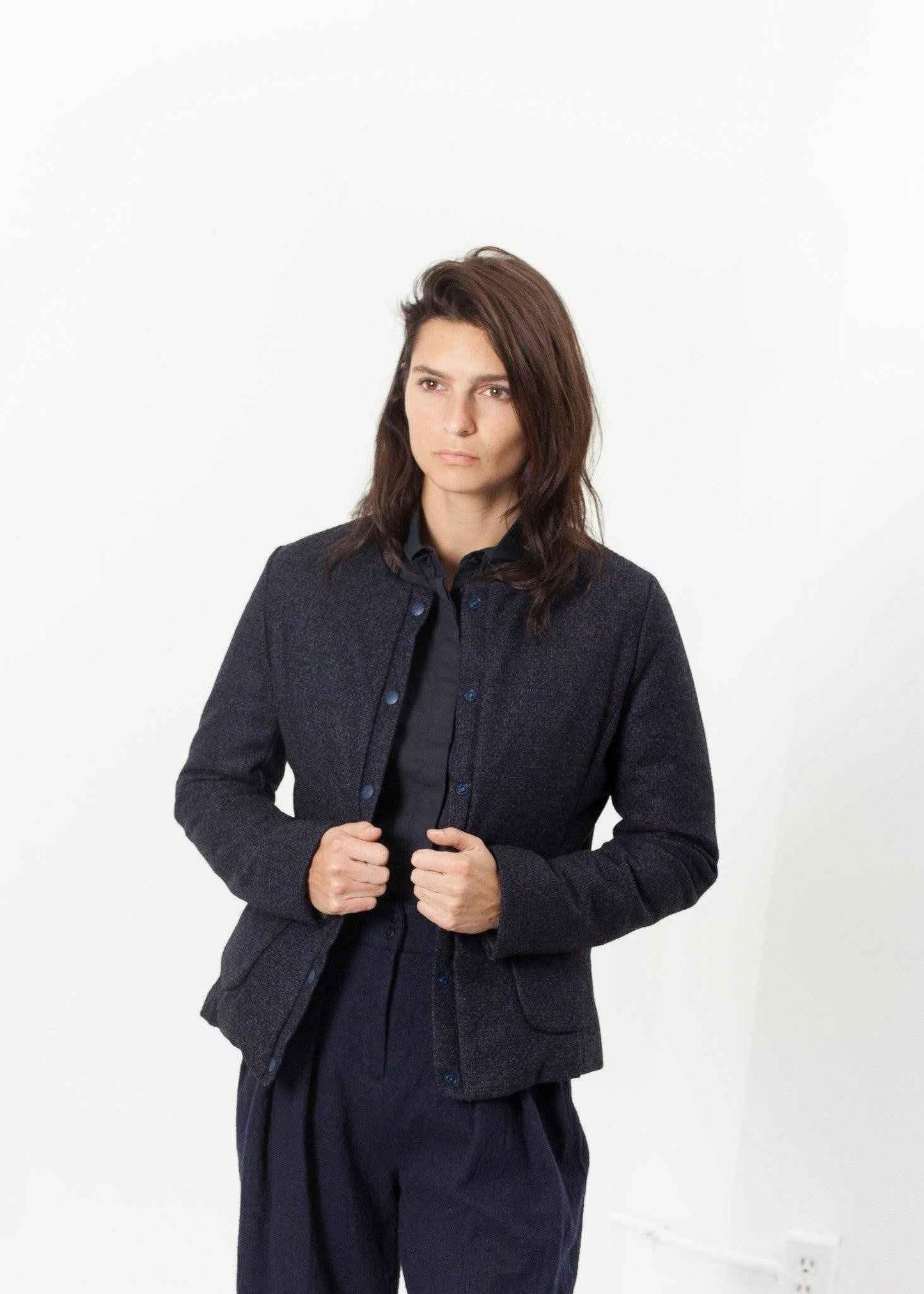 Camelia Reversible Jacket in Navy/Blue.