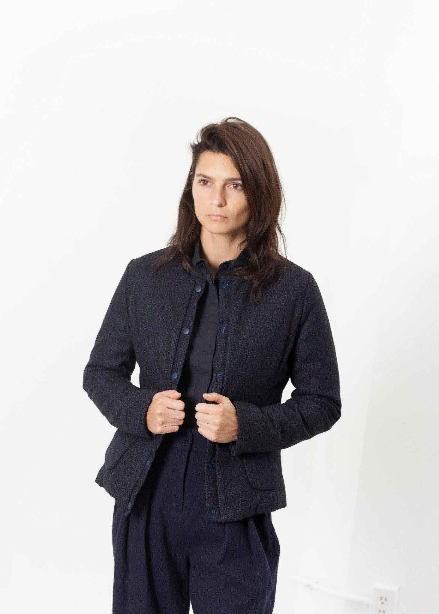 Camelia Reversible Jacket in Navy/Blue.