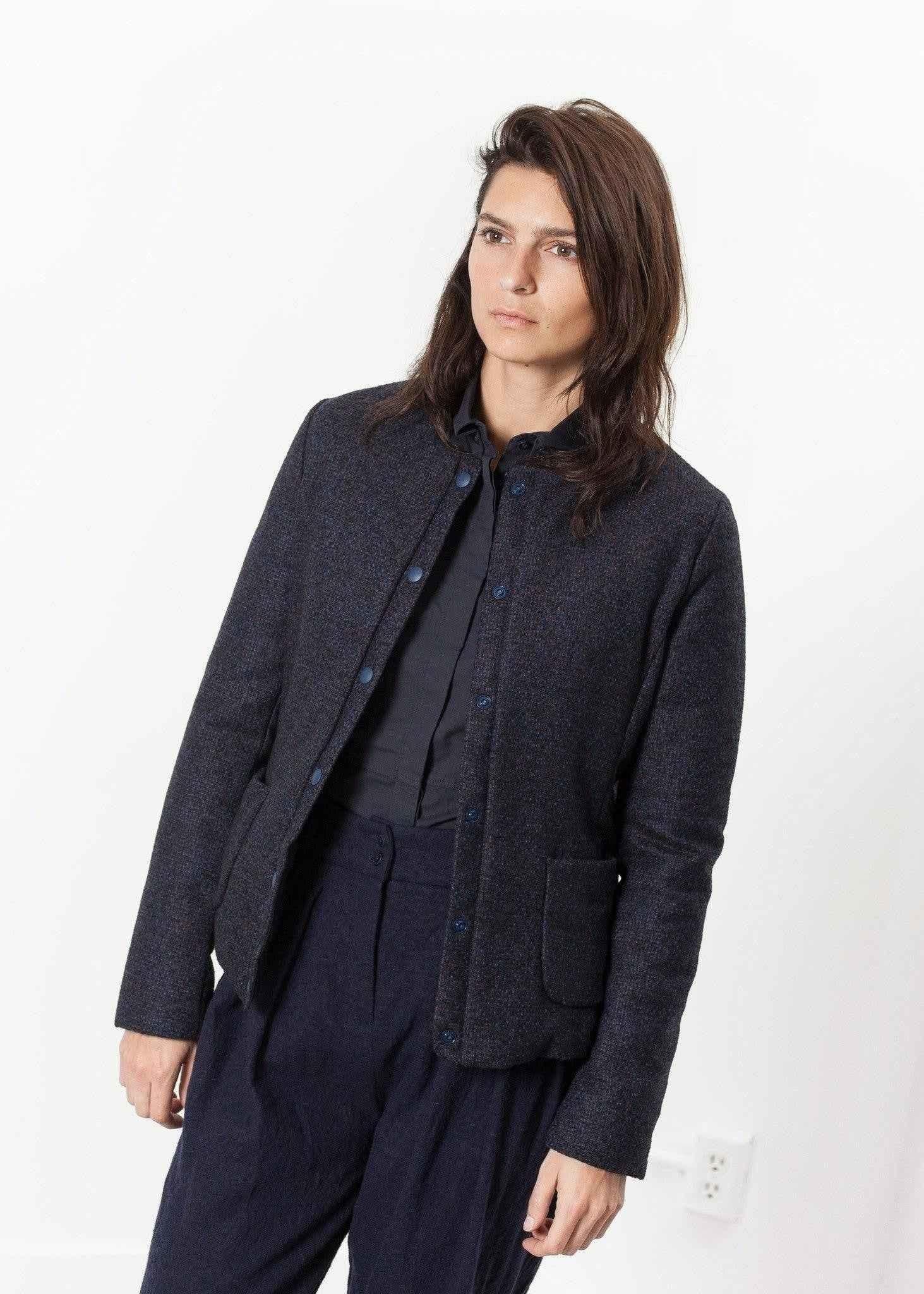 Camelia Reversible Jacket in Navy/Blue.
