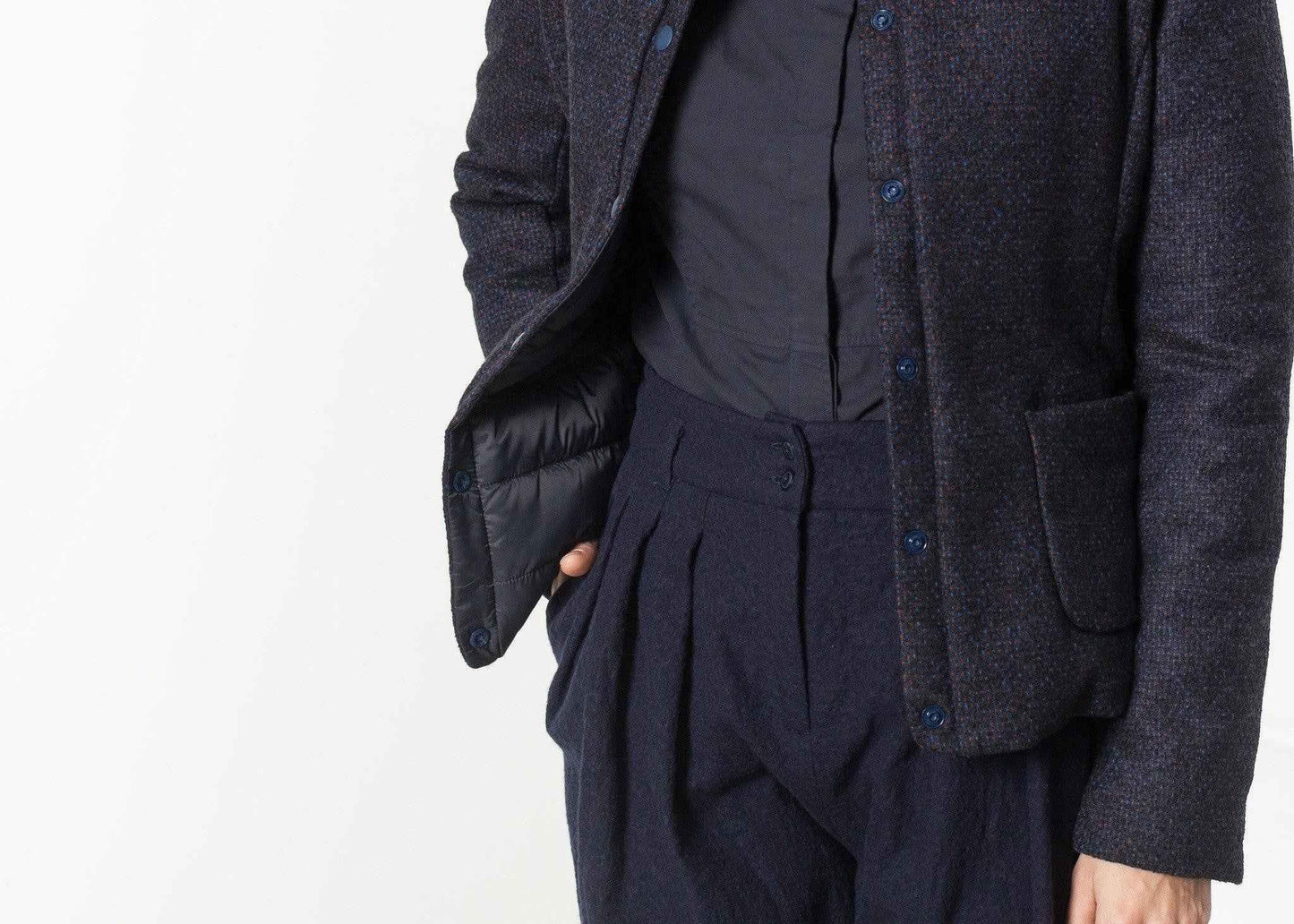 Camelia Reversible Jacket in Navy/Blue.