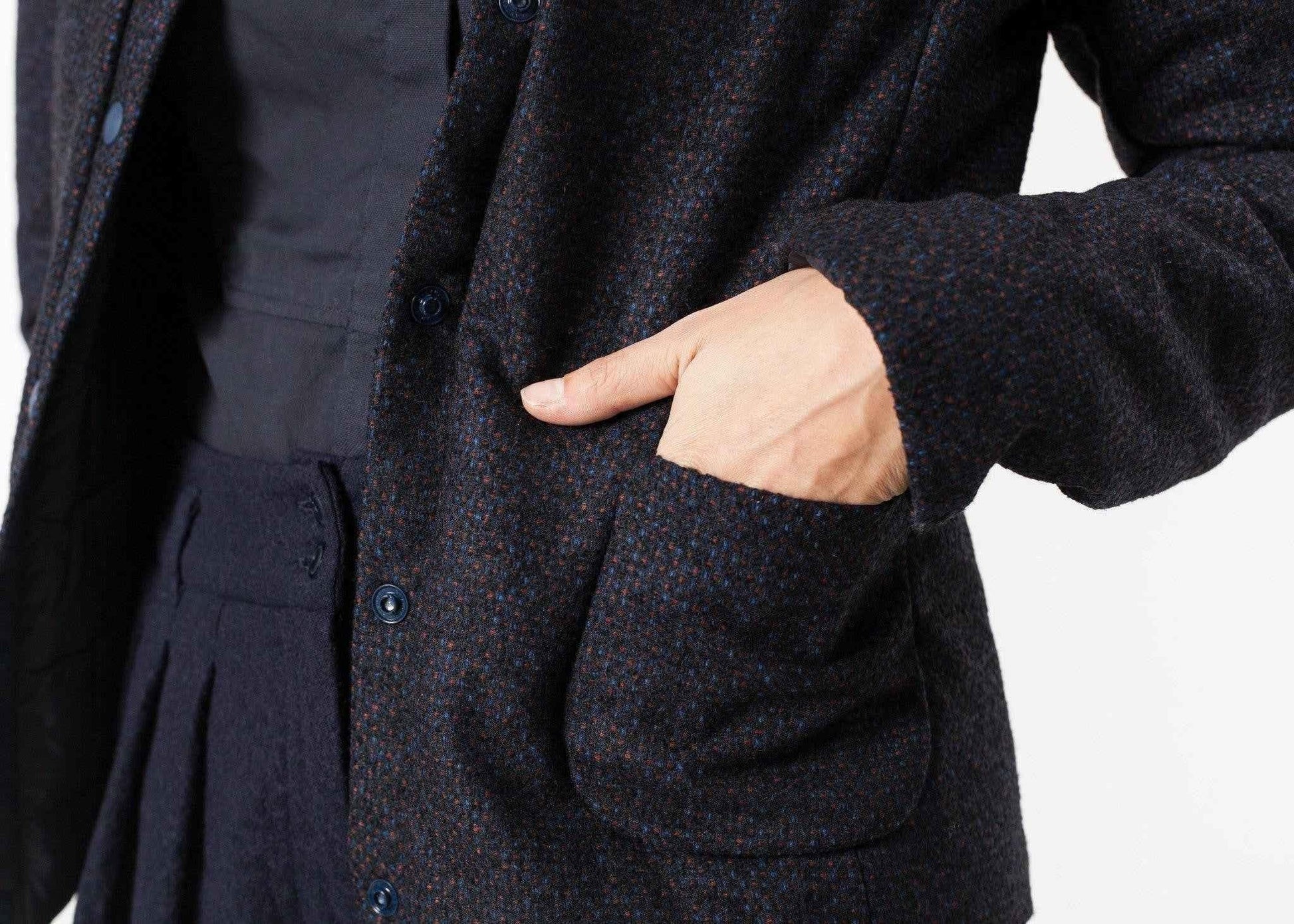 Camelia Reversible Jacket in Navy/Blue.