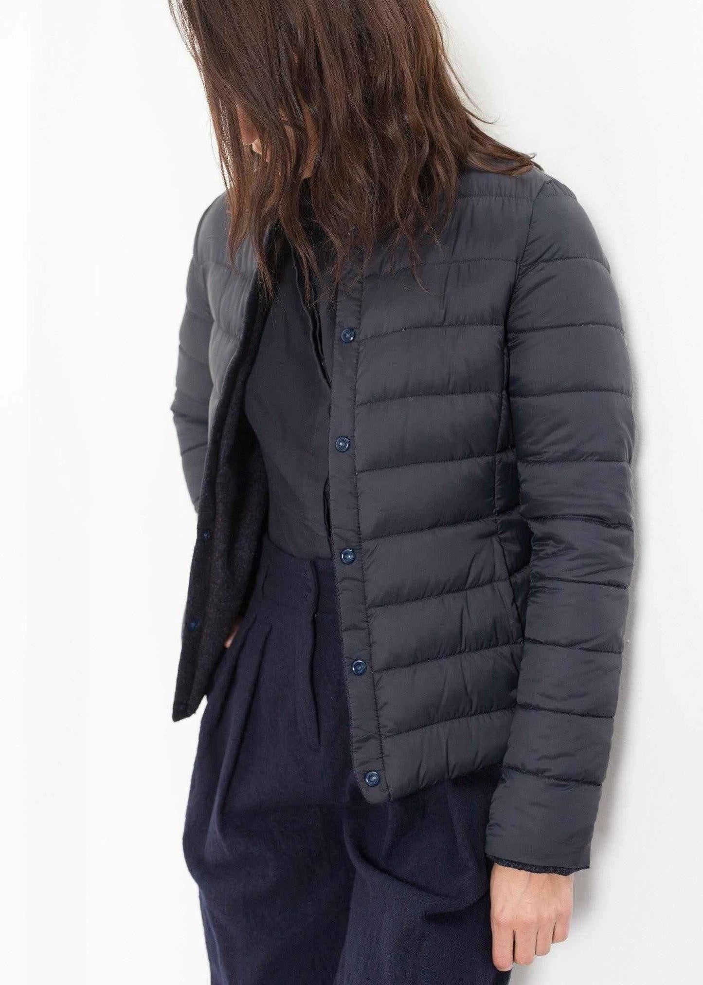 Camelia Reversible Jacket in Navy/Blue.