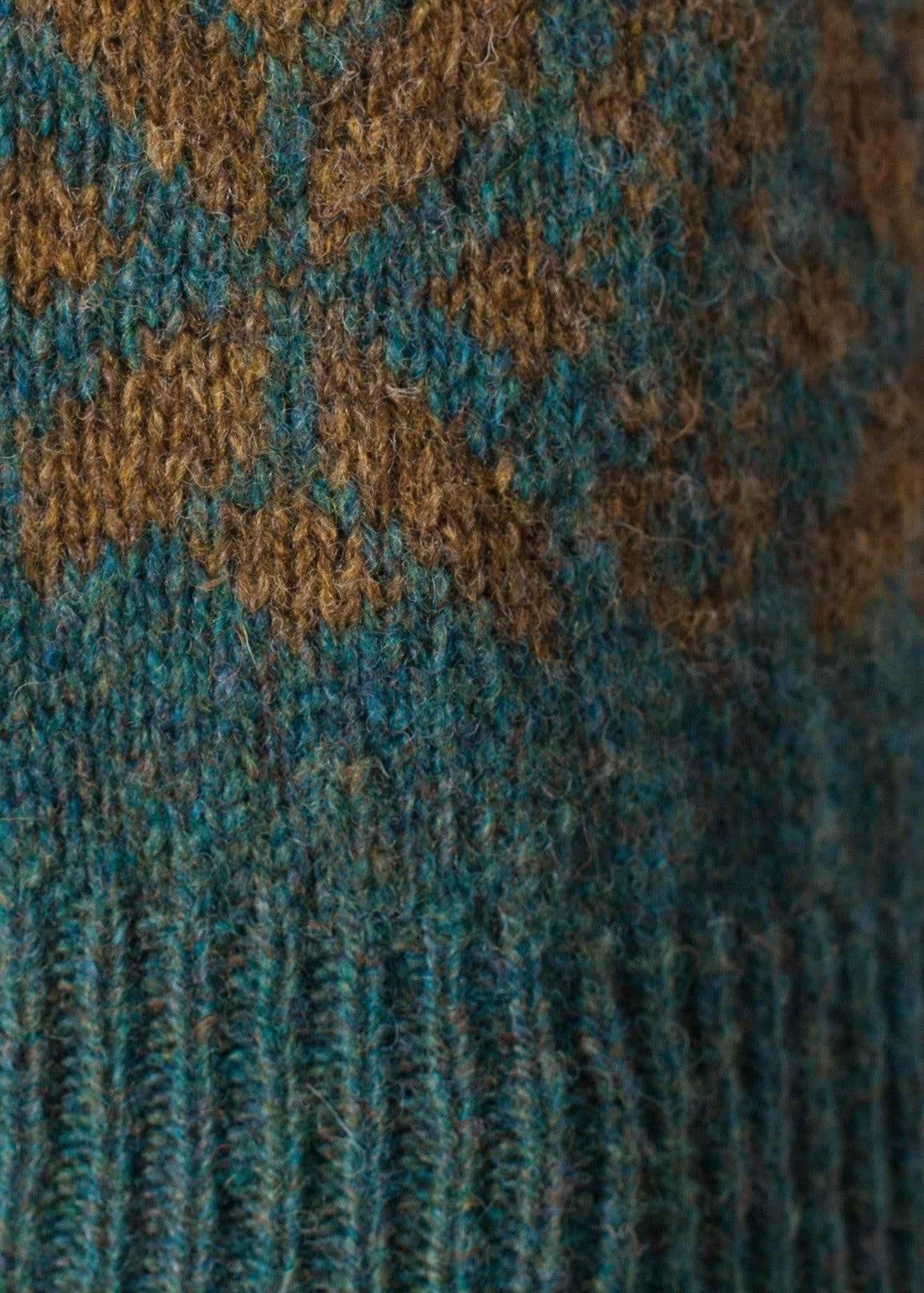 Fair Isle Vest in Army.