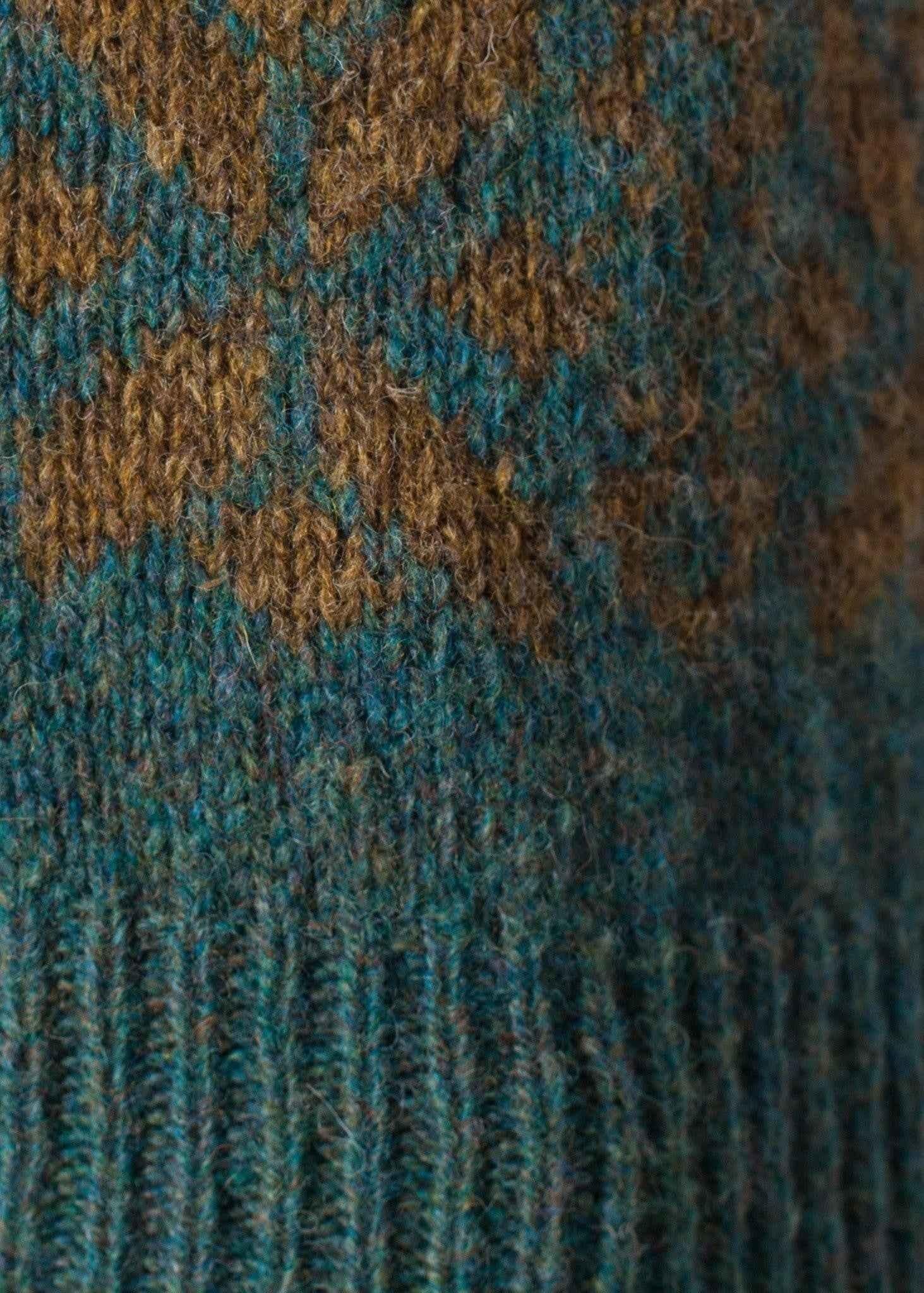 Fair Isle Vest in Army.
