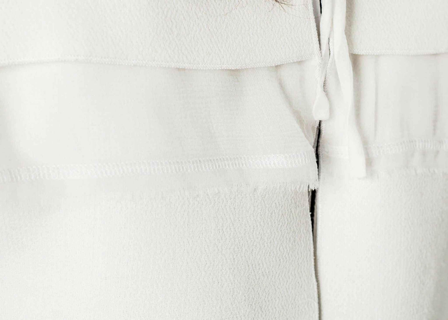 Layered Contrast Dress in Cream/Black.