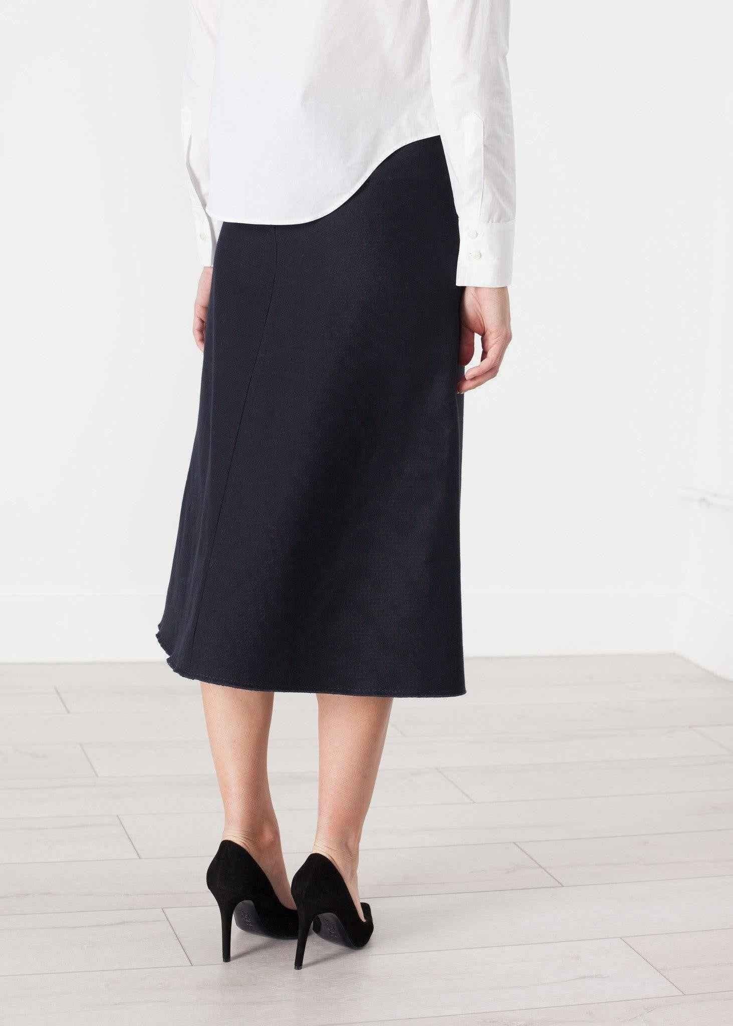Tulle Pleat Skirt in Navy.