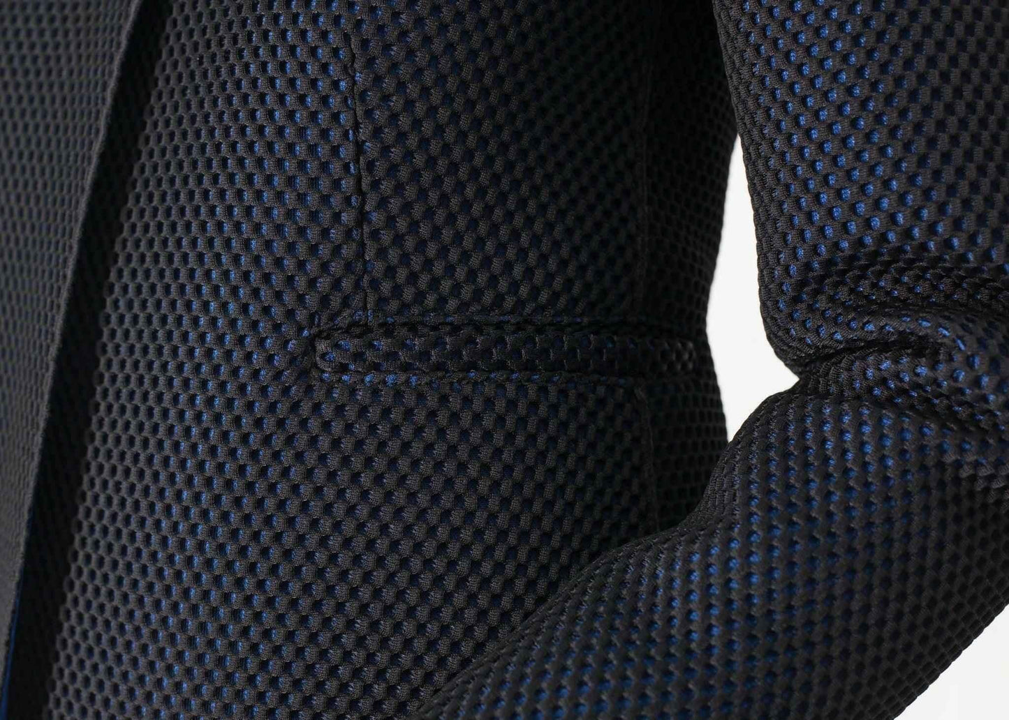 Weave Jacket in Black/Blue.