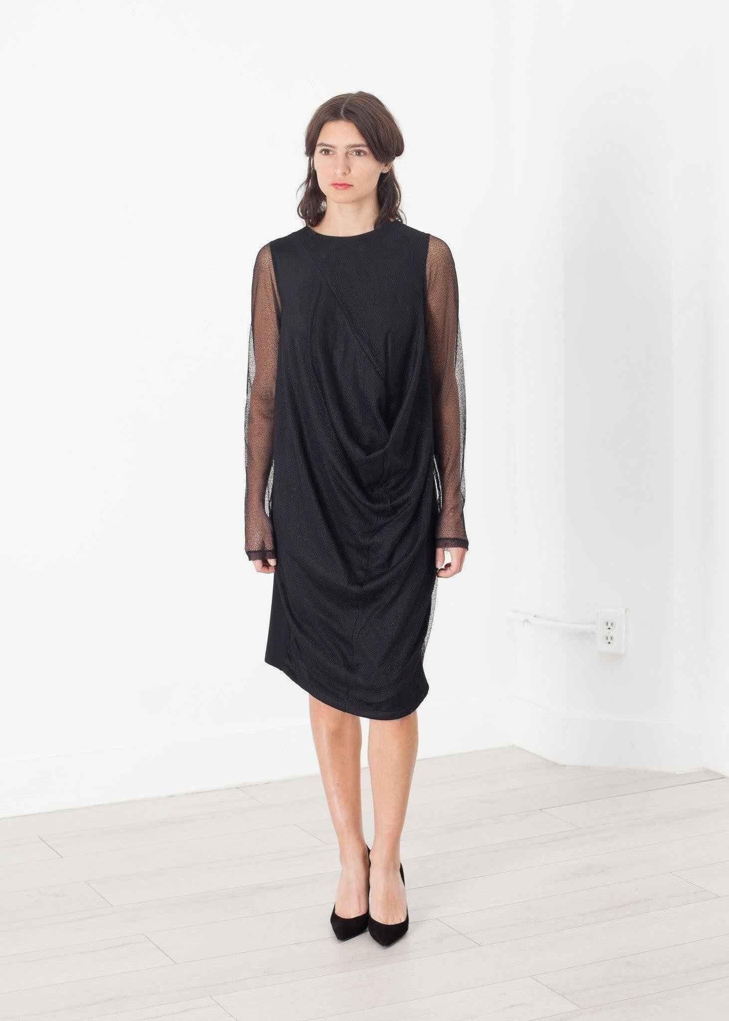 Net Dress in Black.