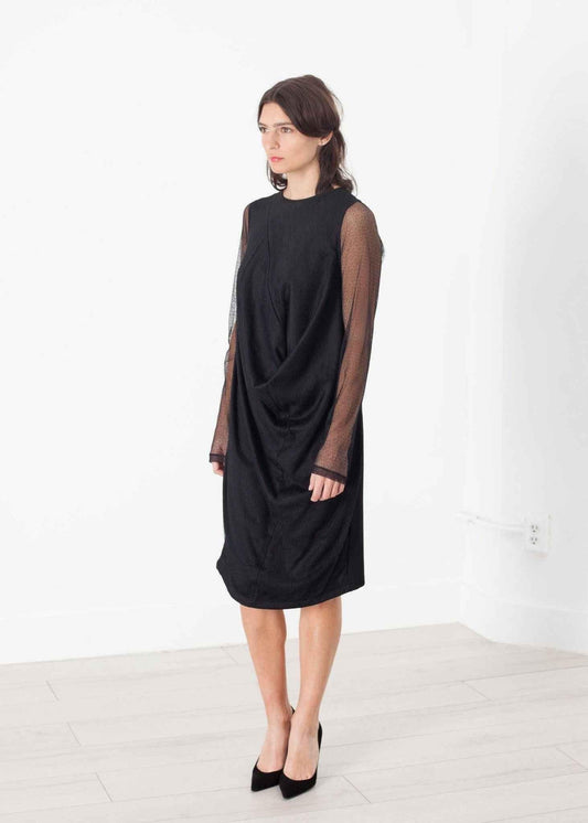 Net Dress in Black.