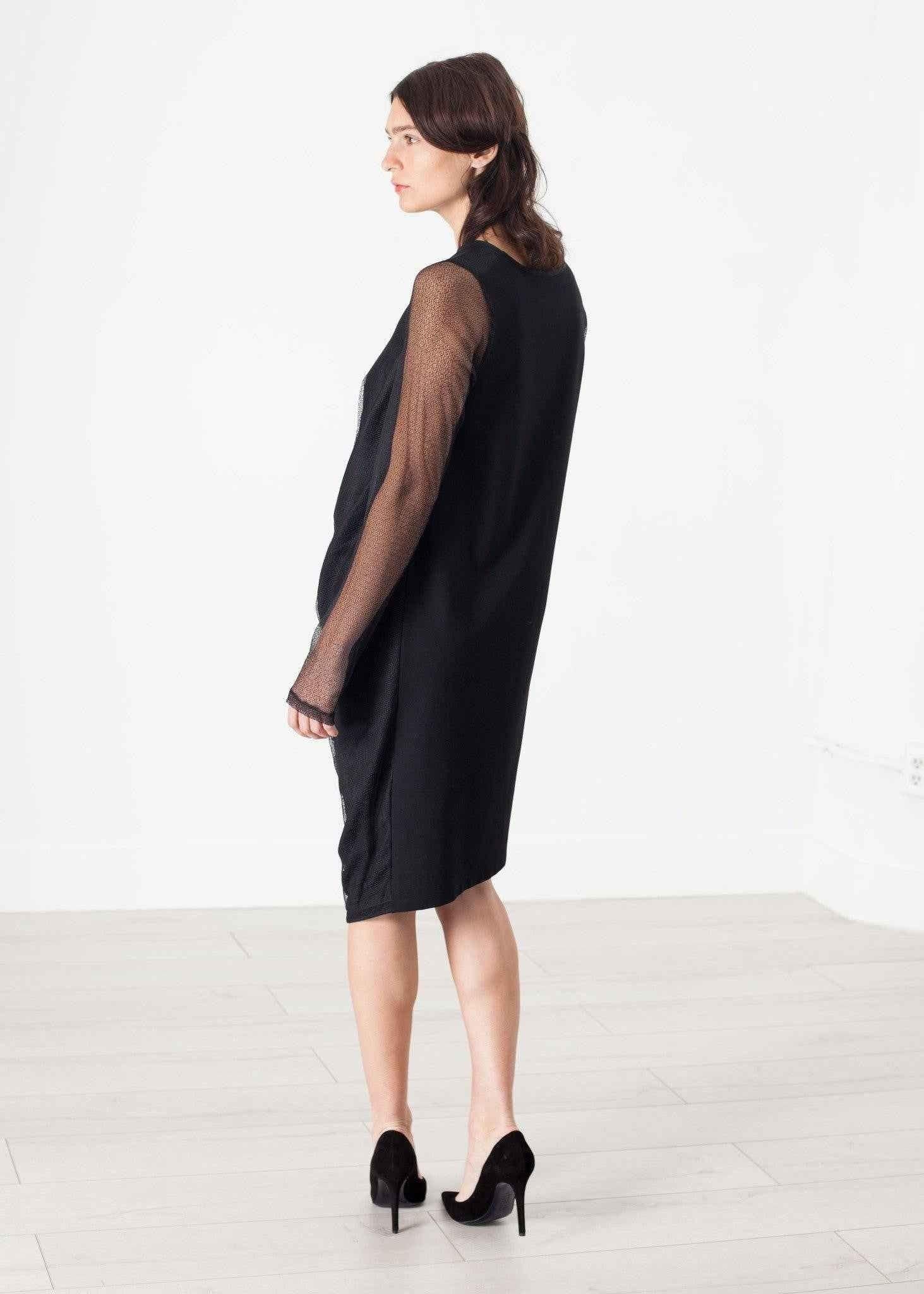 Net Dress in Black.