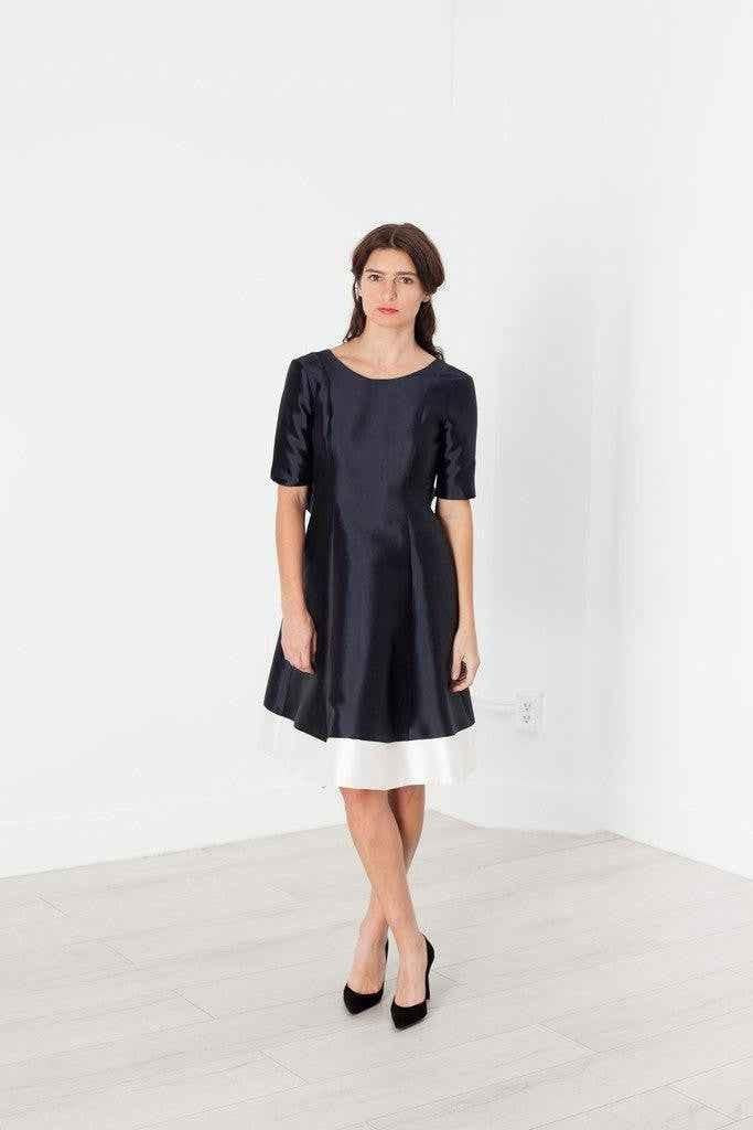Tie Dress in Navy.