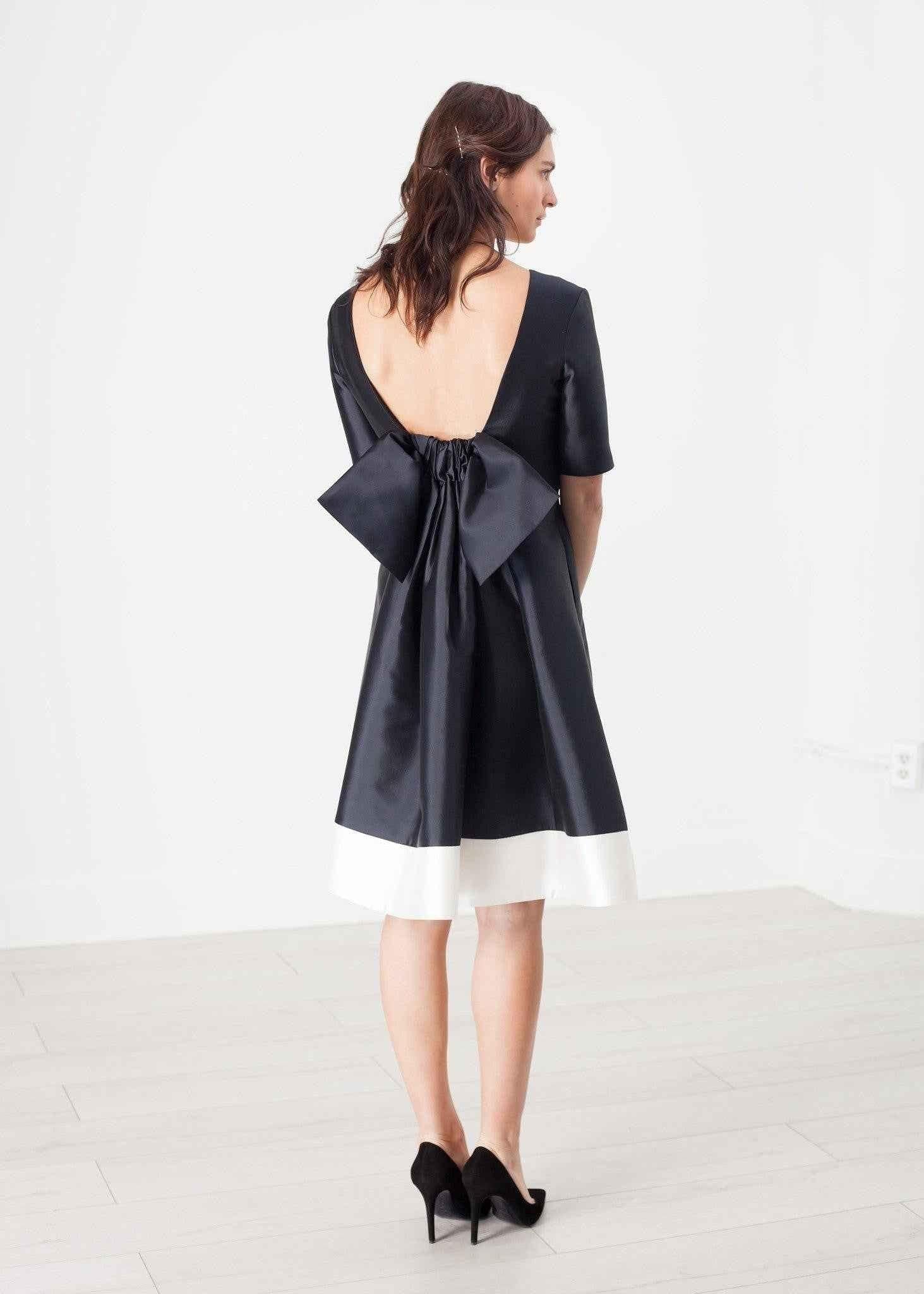 Tie Dress in Navy.