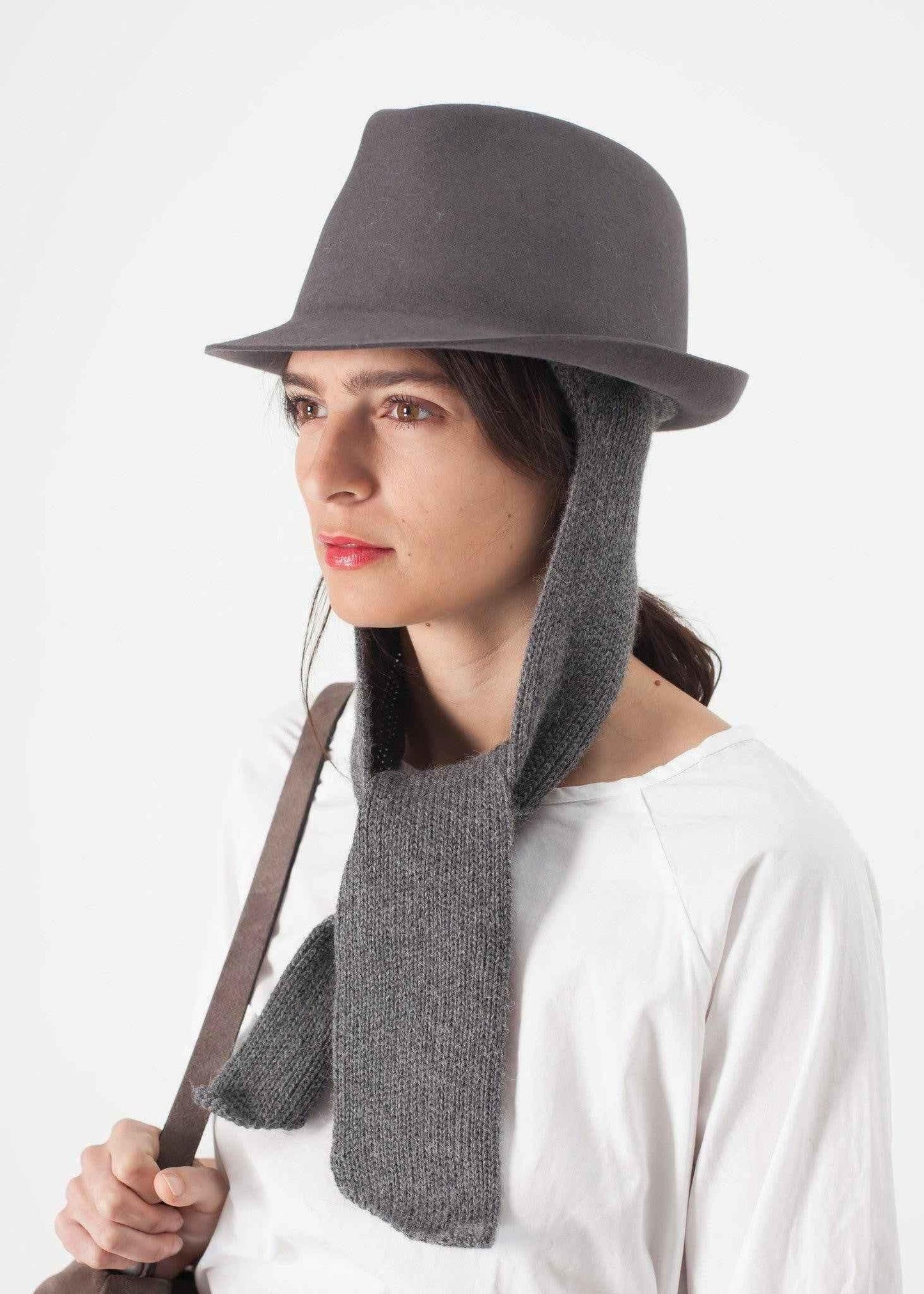 Kate Hat in Steel Grey.