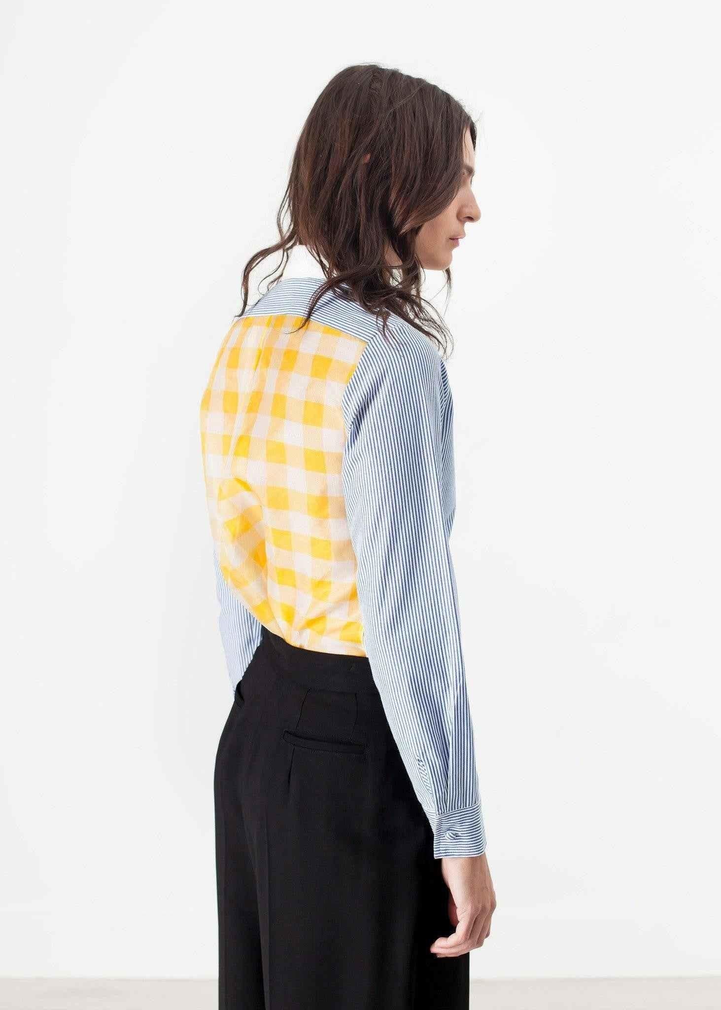 Longsleeve Blouse in Blue Stripe.