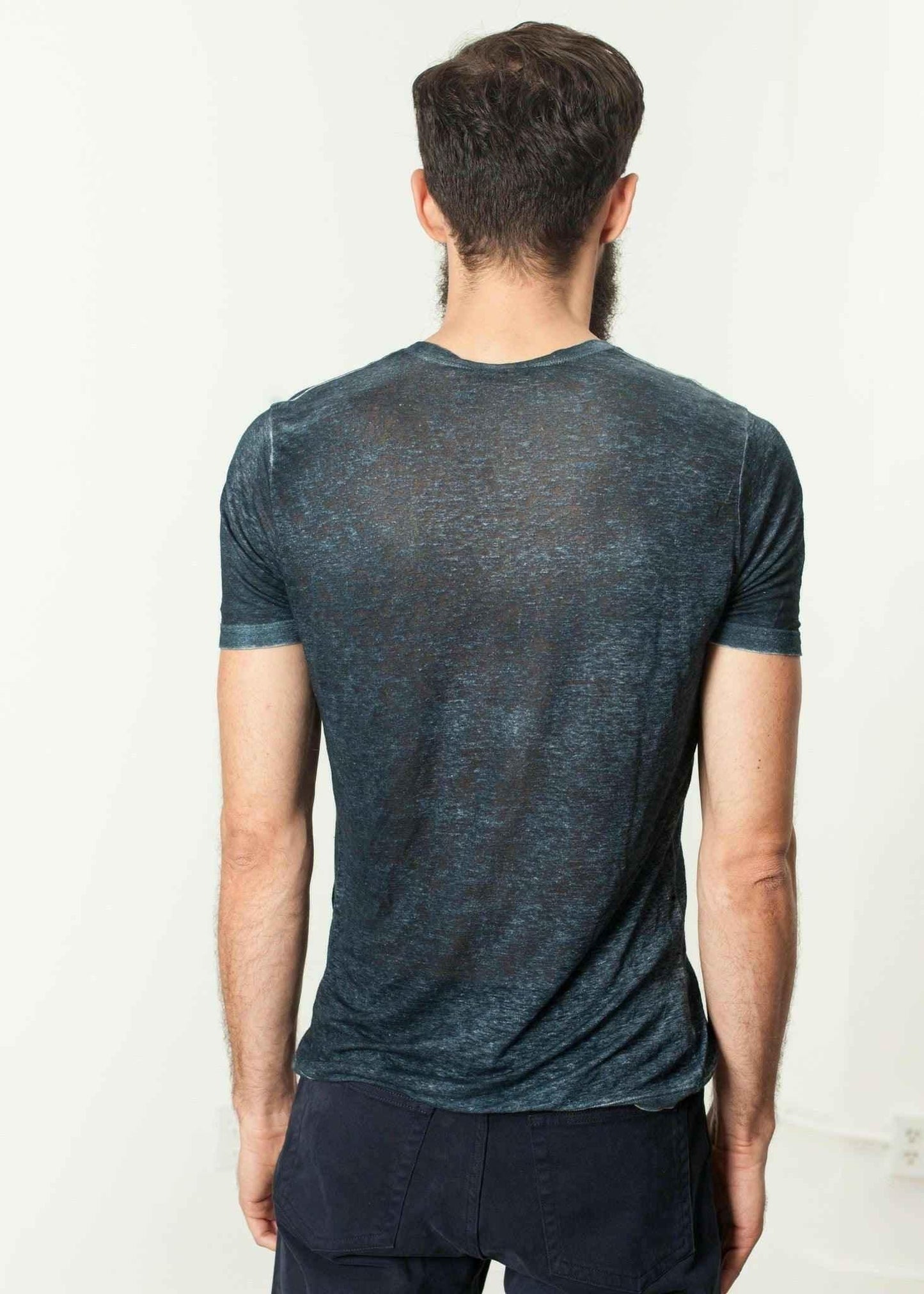 Melange T-Shirt in Navy/Black.