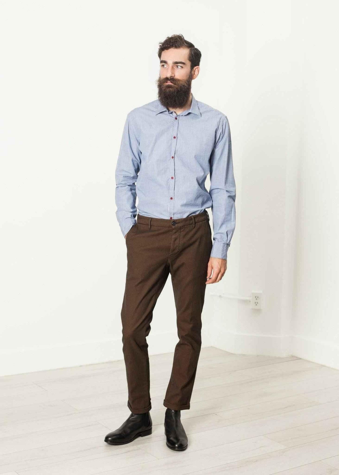 Diamond Weave Trouser in Hazel.