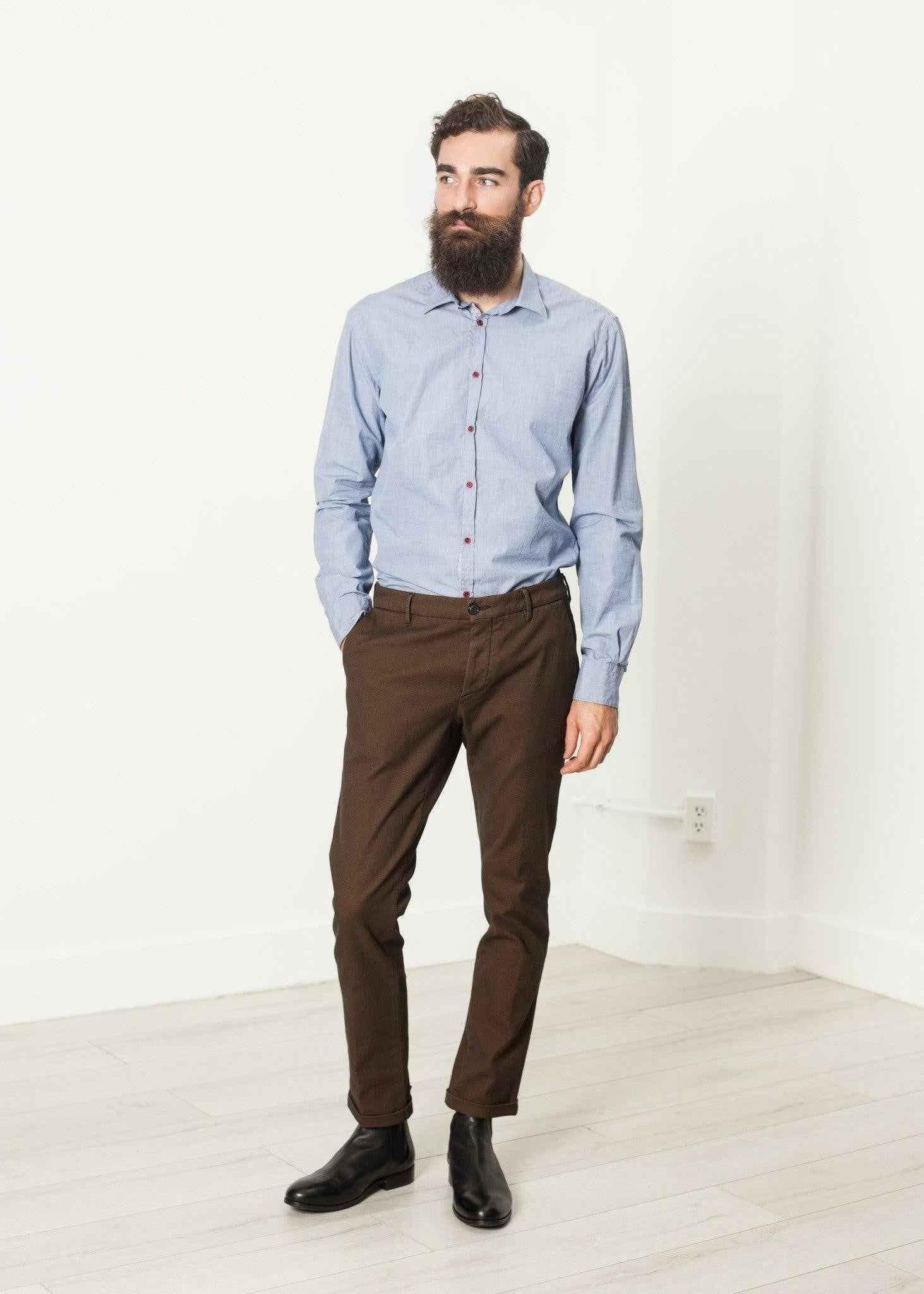 Diamond Weave Trouser in Hazel.