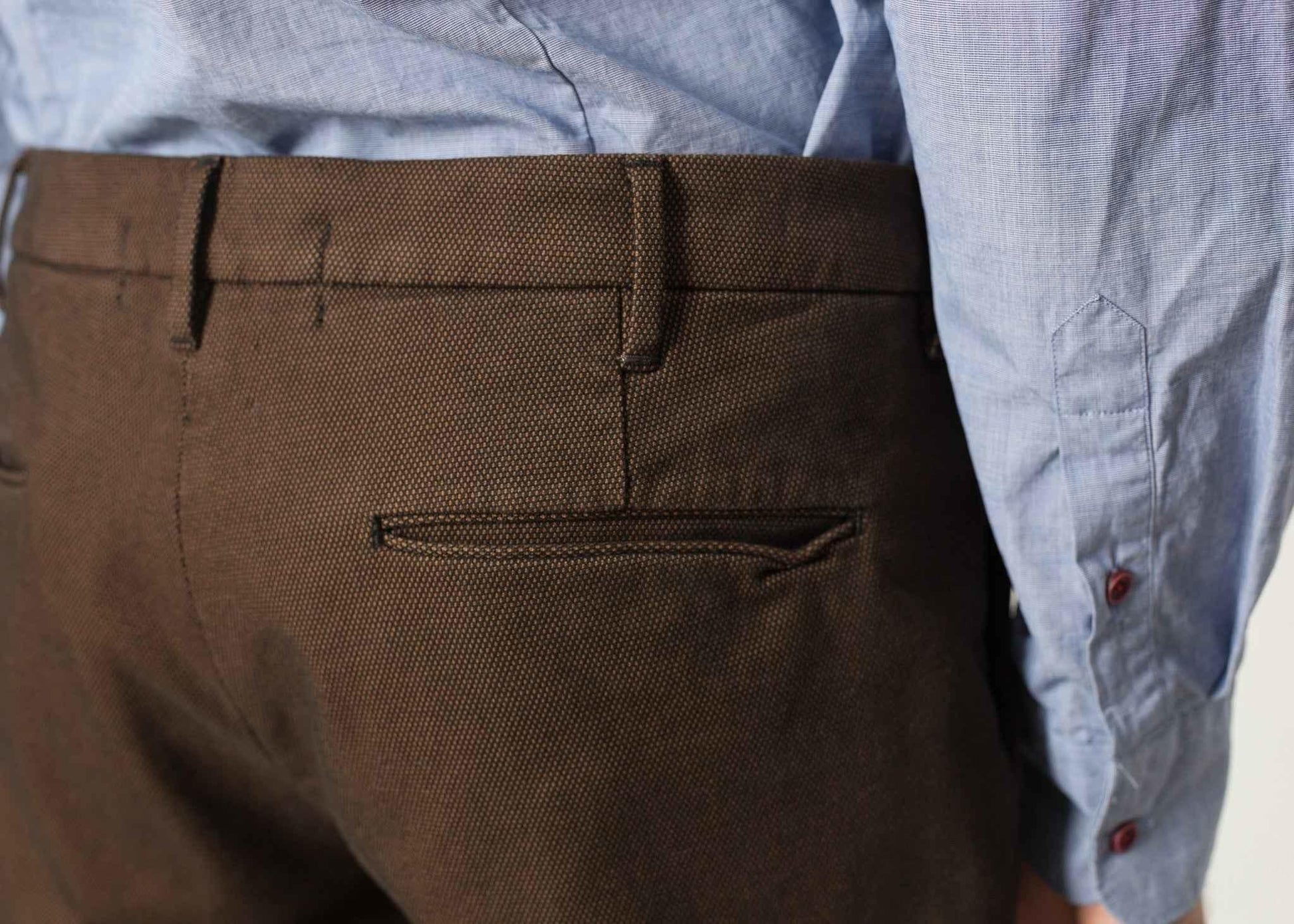 Diamond Weave Trouser in Hazel.
