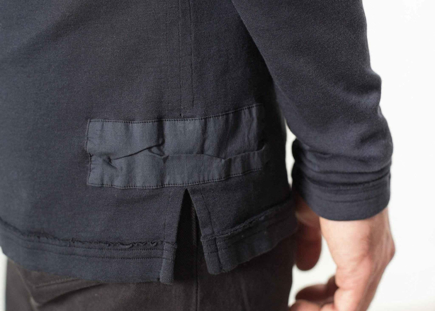 Cotton Henley in Blue Grey.