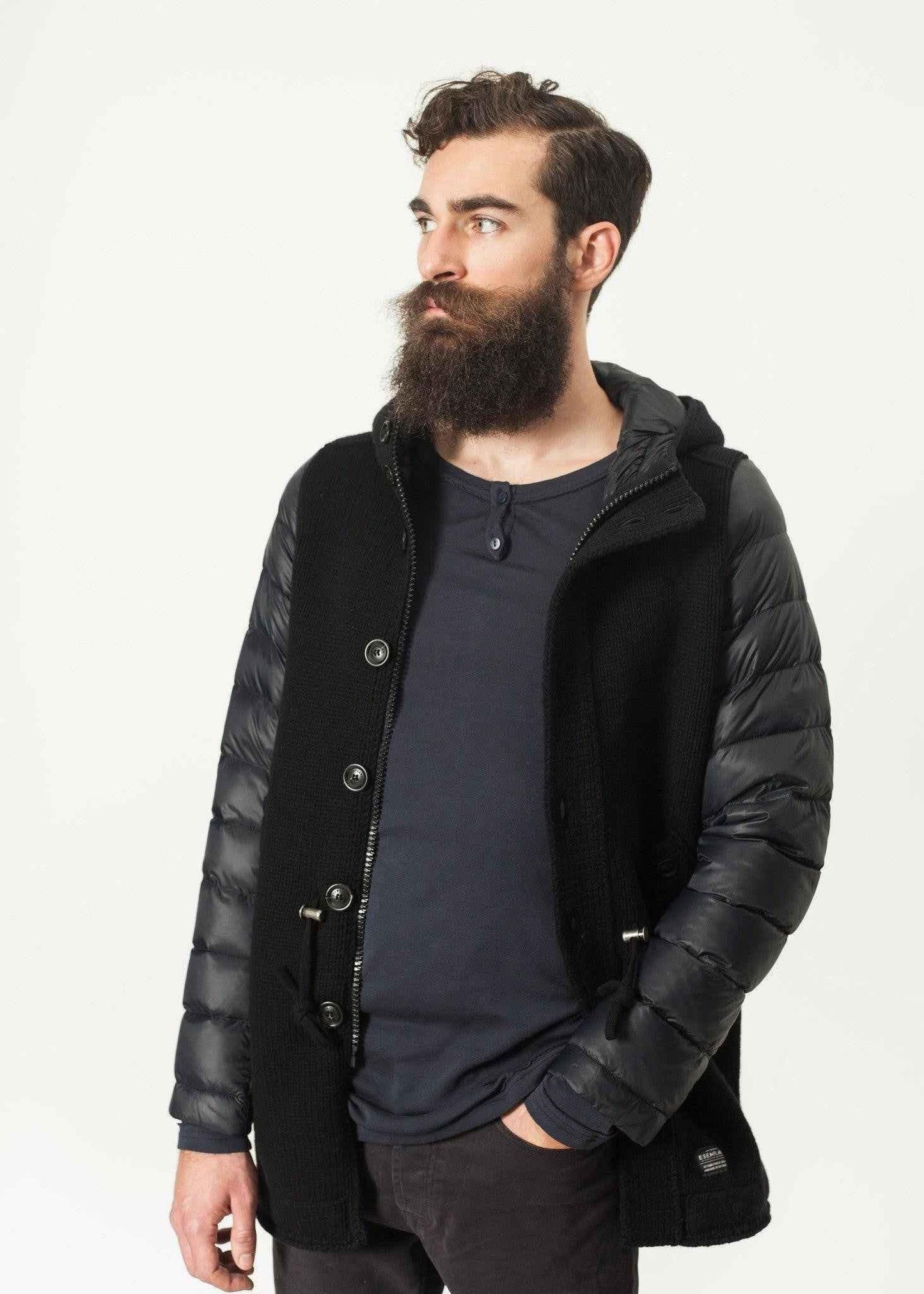 Hooded Parka in Black.