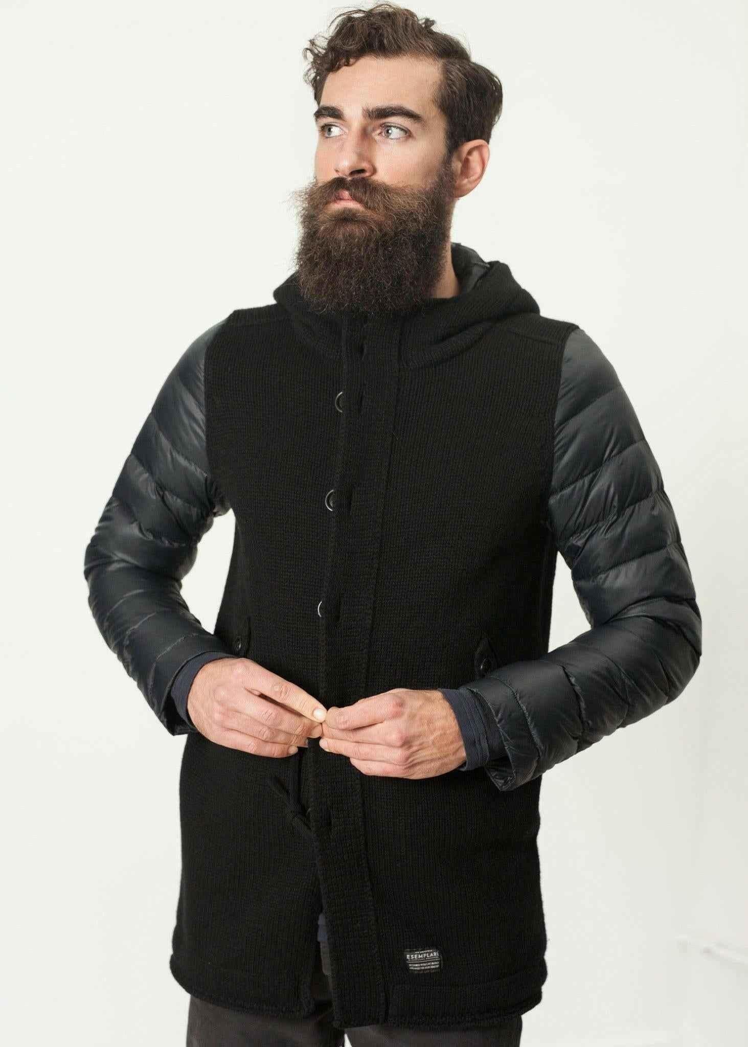 Hooded Parka in Black.