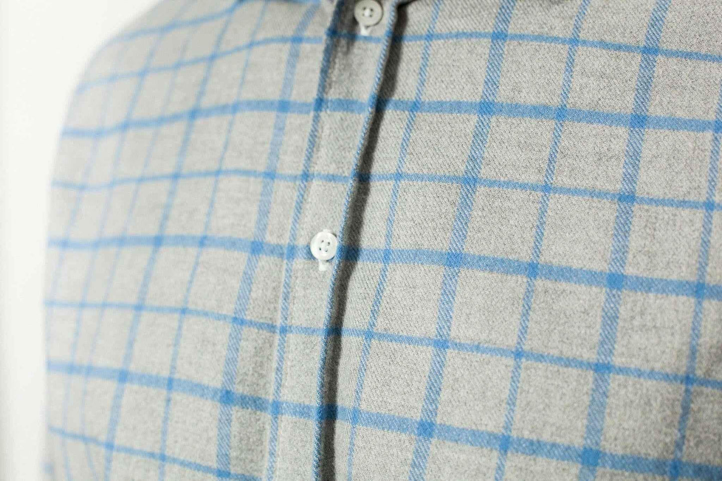 Paul Shirt in Grey Flannel.