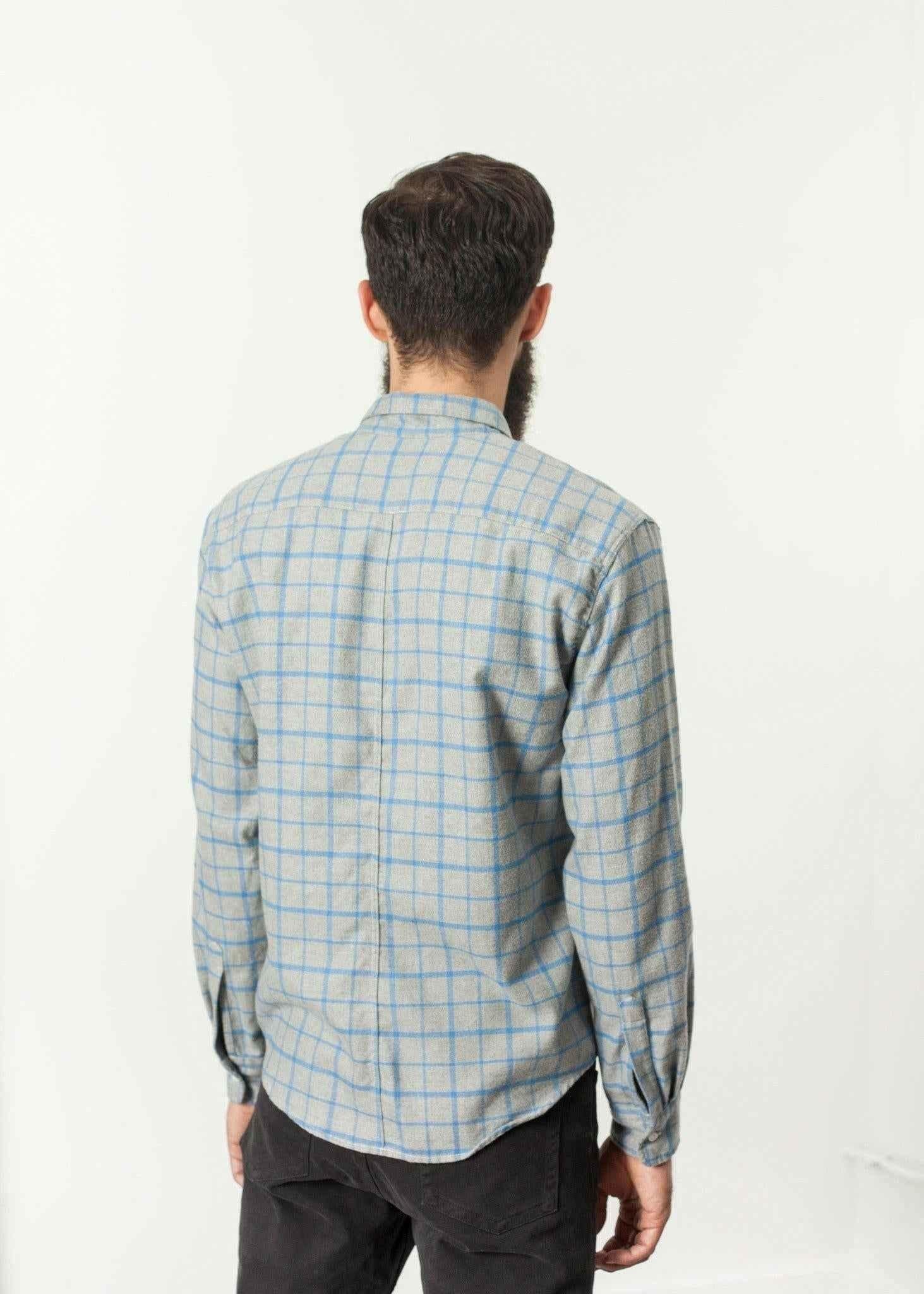 Paul Shirt in Grey Flannel.