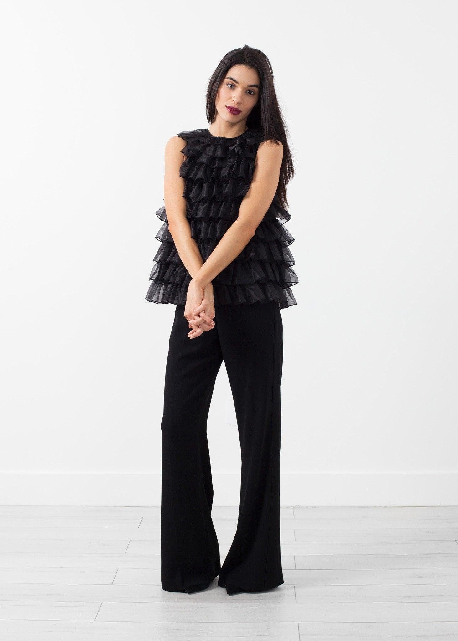 Organza Ruffle Top.