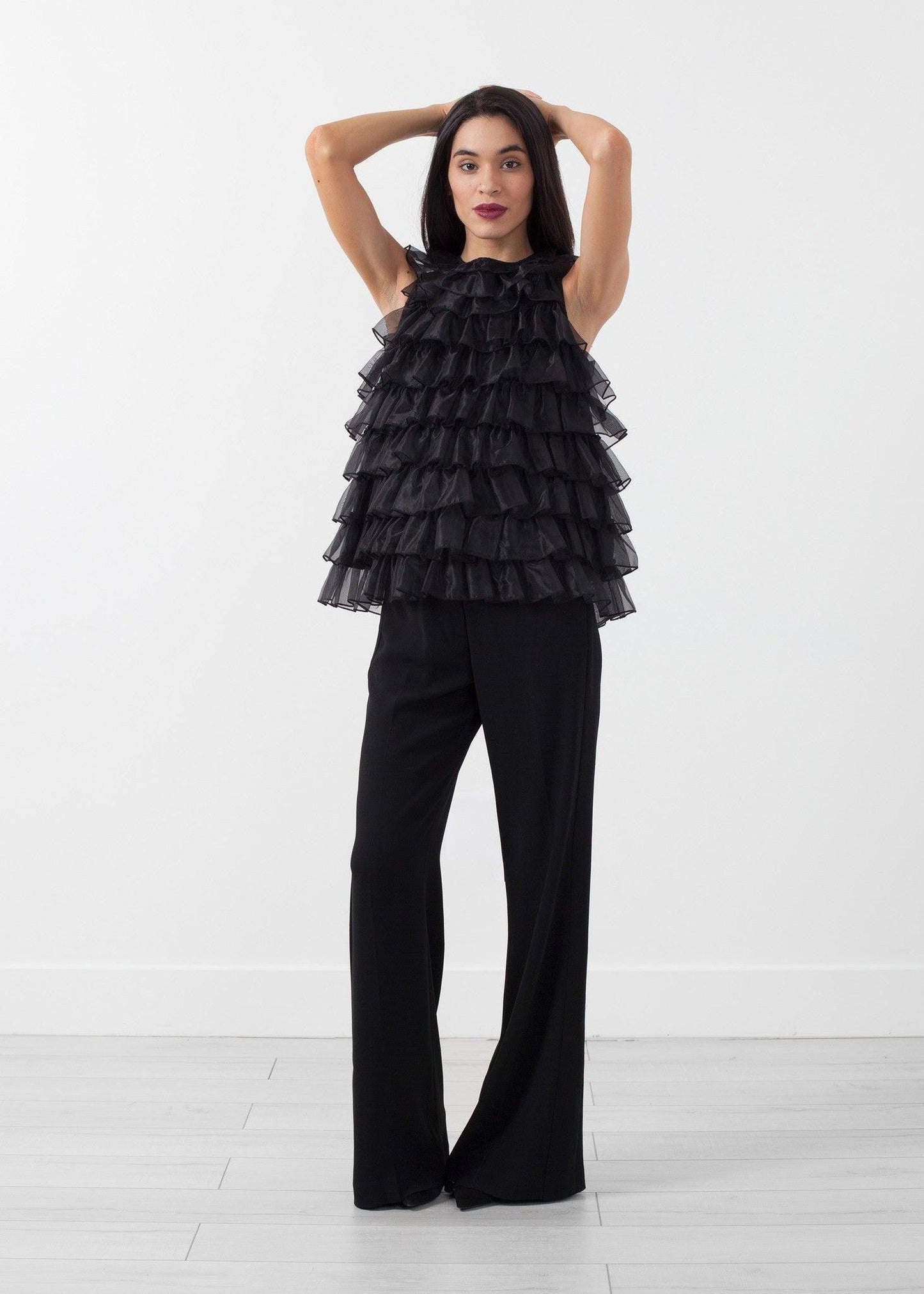 Organza Ruffle Top.