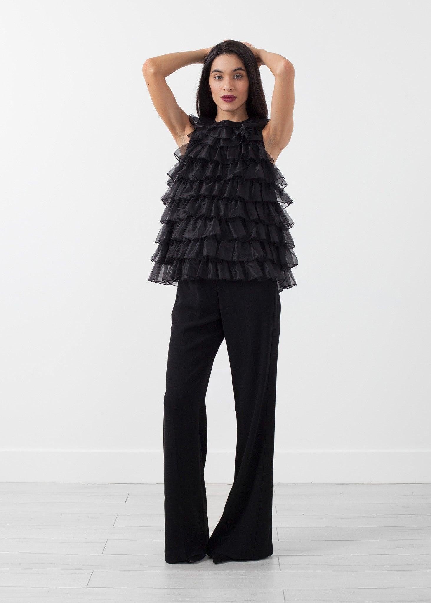 Organza Ruffle Top.
