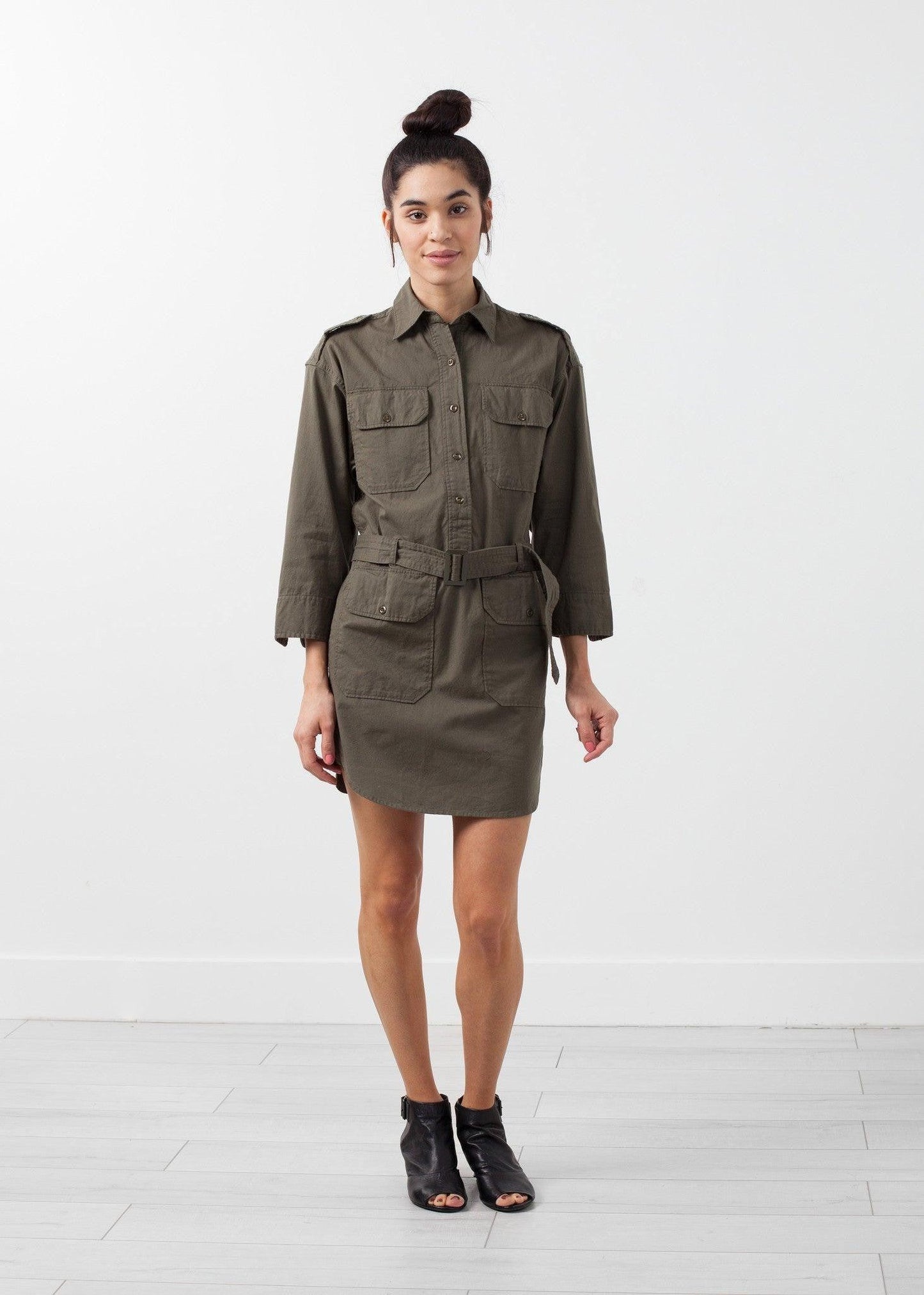 Belted Surplus Dress.
