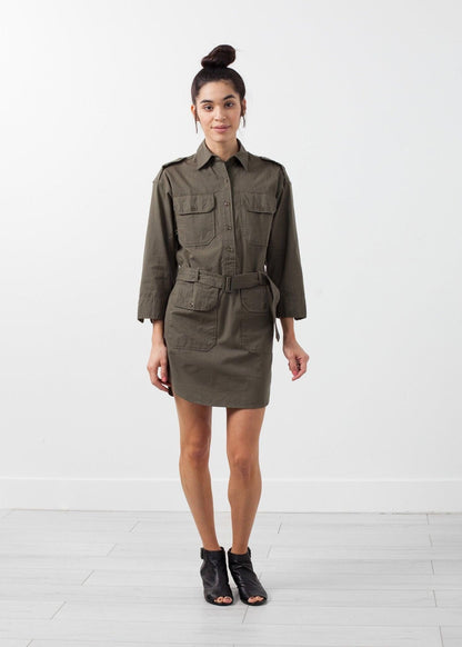Belted Surplus Dress.