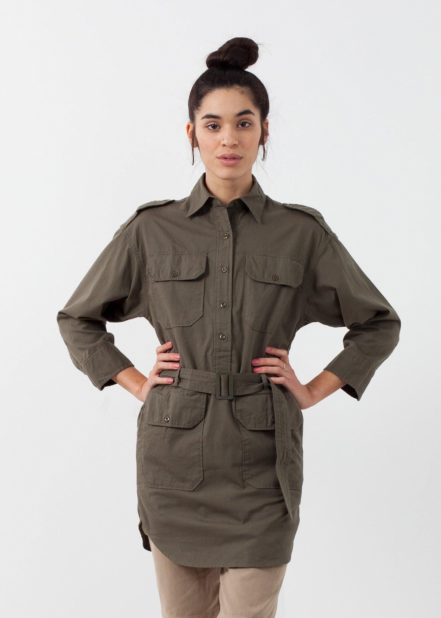 Belted Surplus Dress.