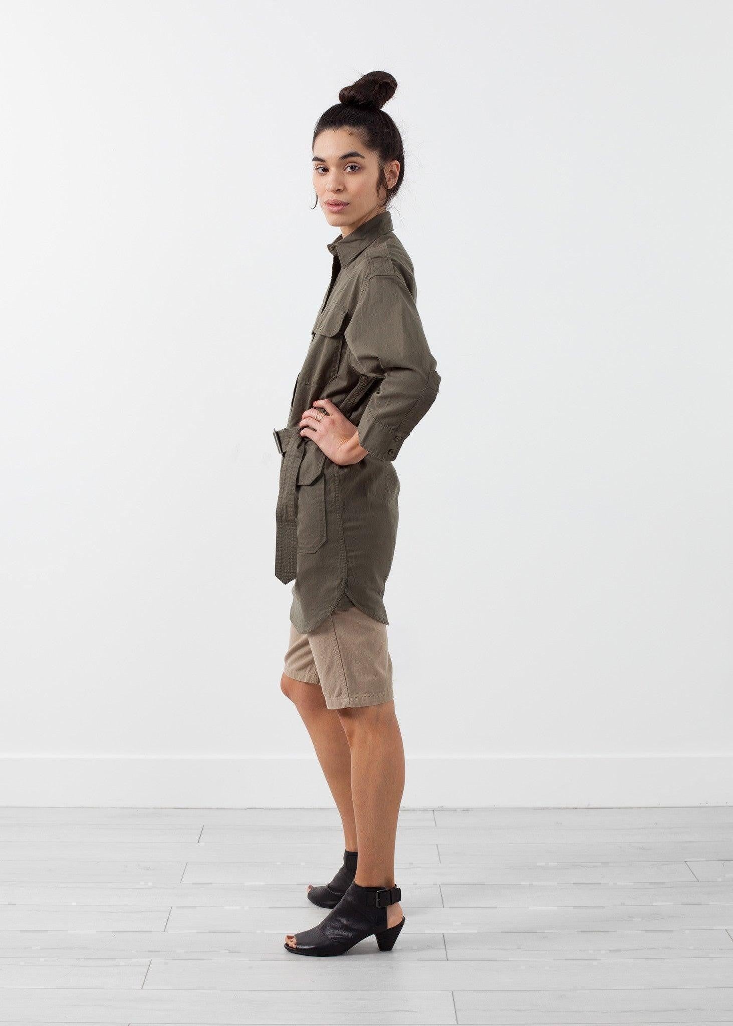 Belted Surplus Dress.