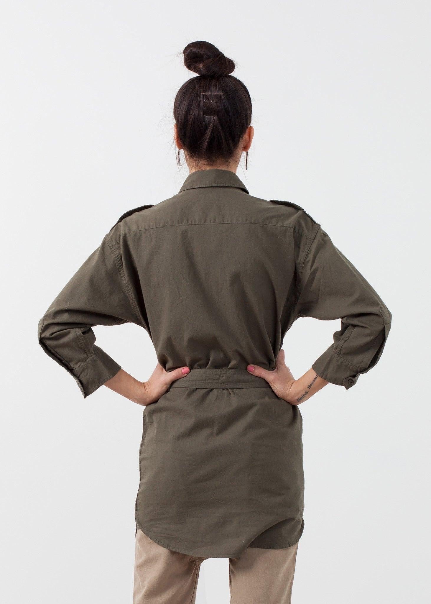 Belted Surplus Dress.