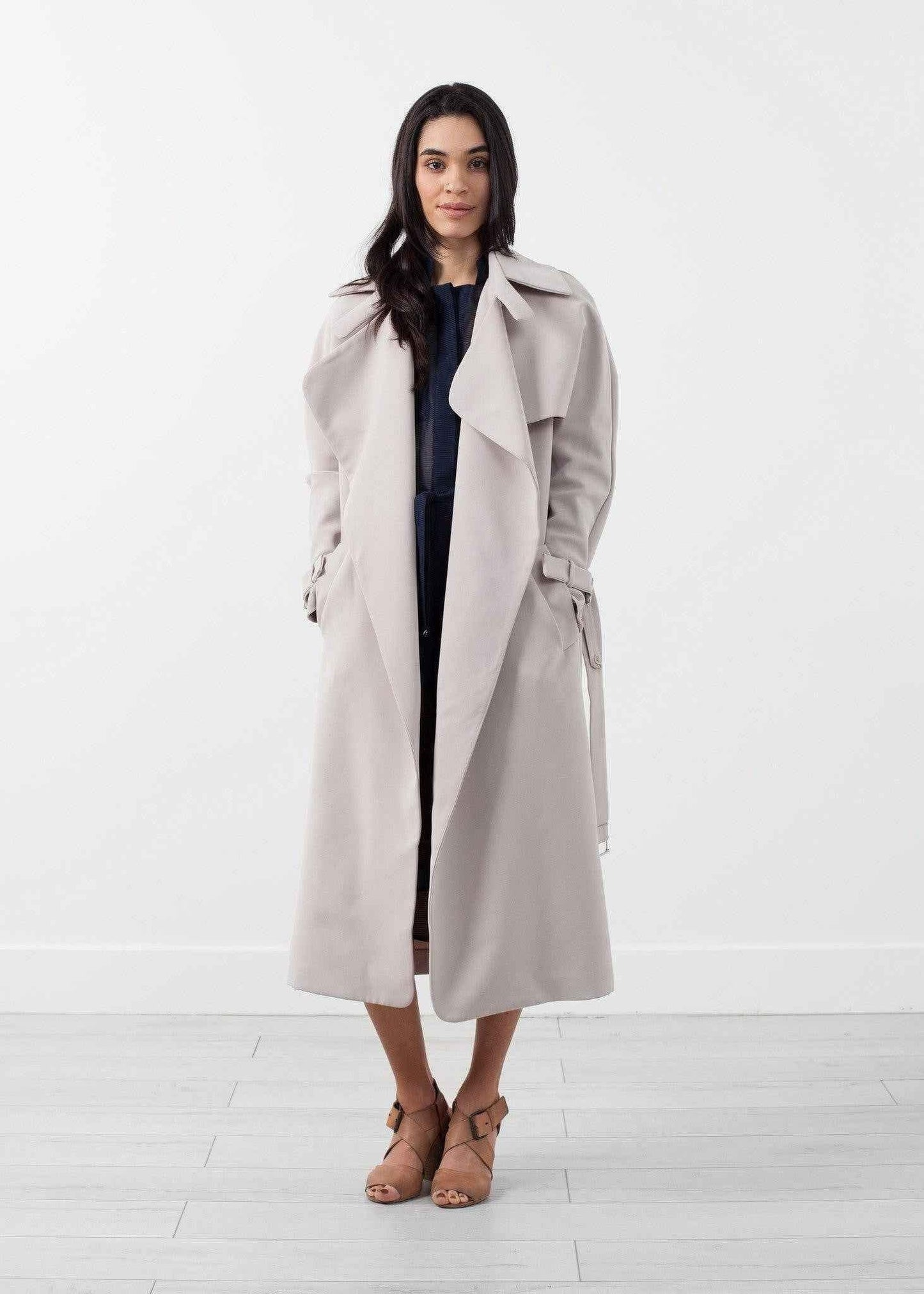 Orietta Coat in Tan.