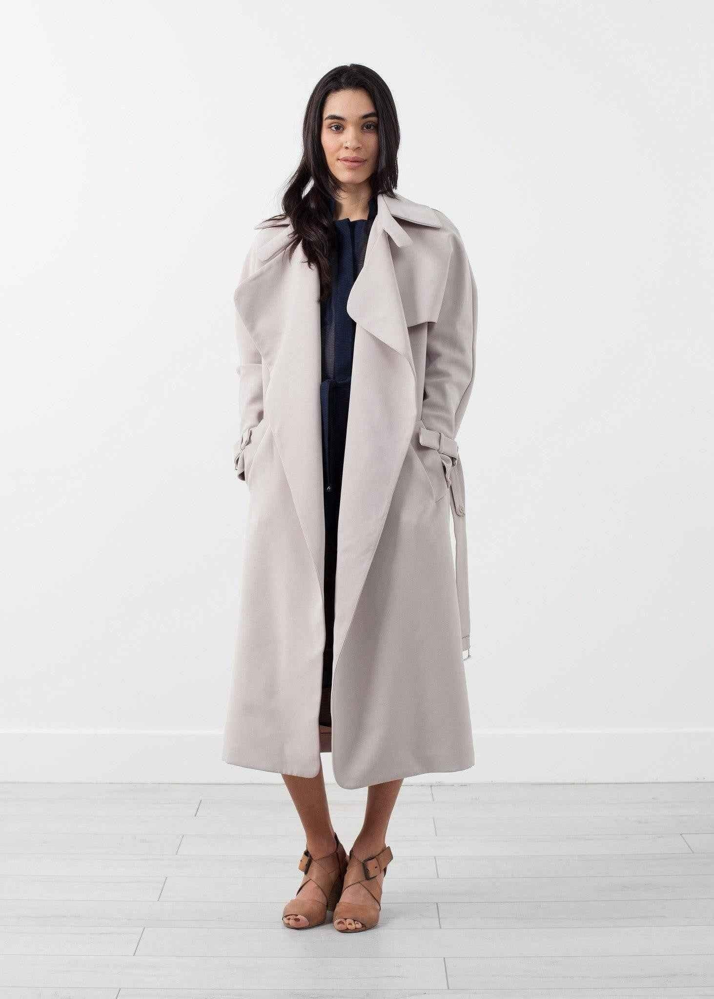 Orietta Coat in Tan.