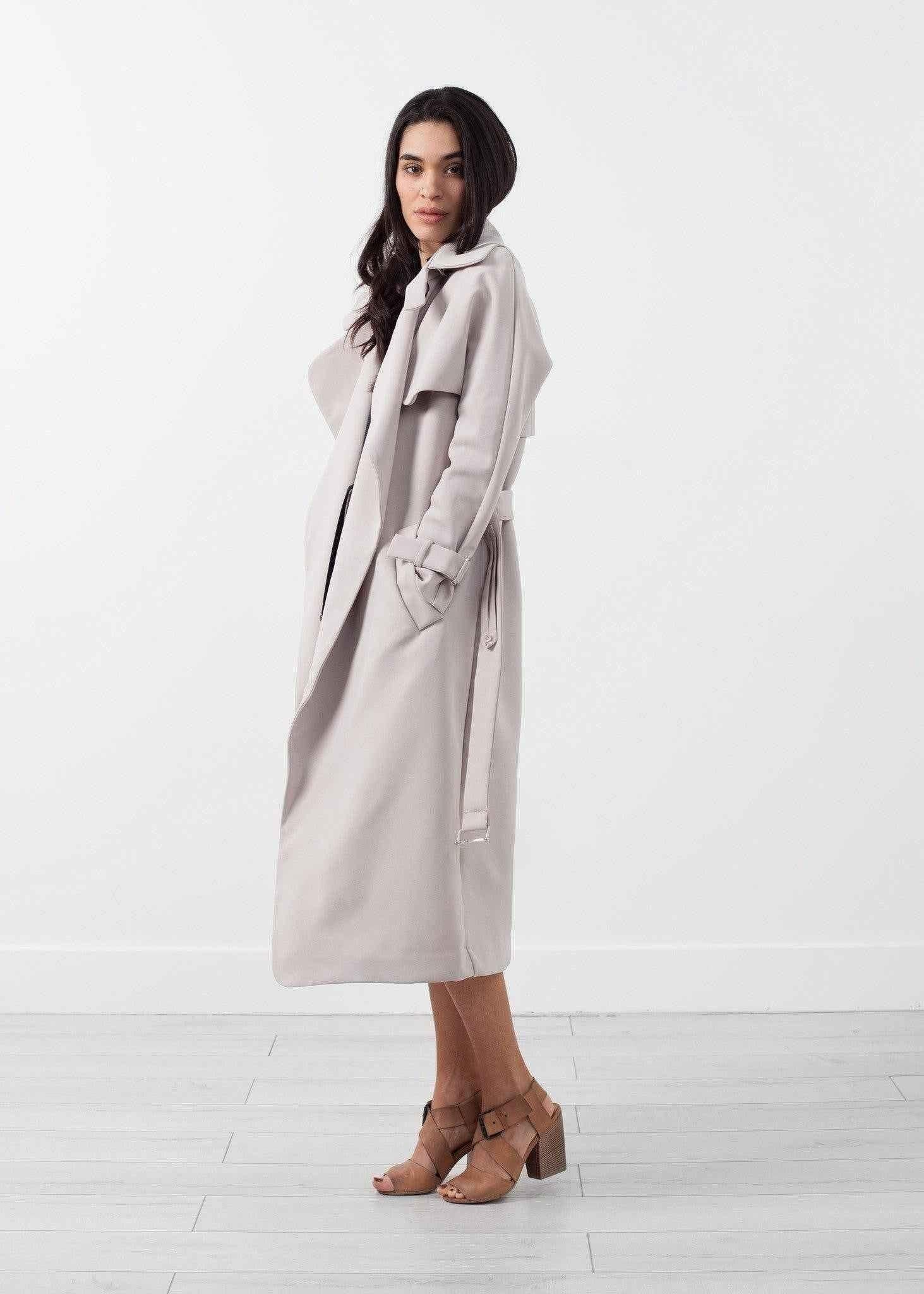 Orietta Coat in Tan.