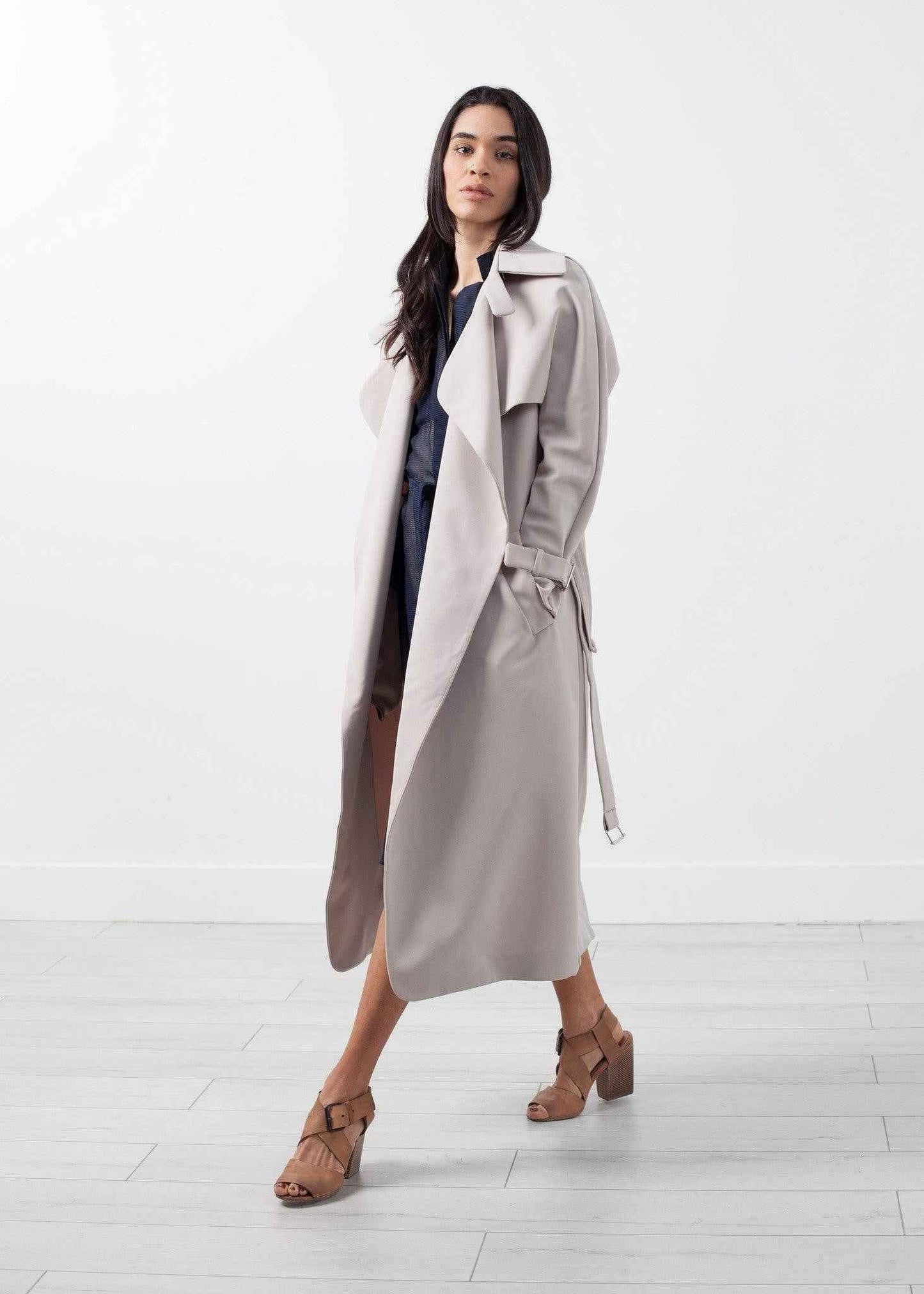 Orietta Coat in Tan.